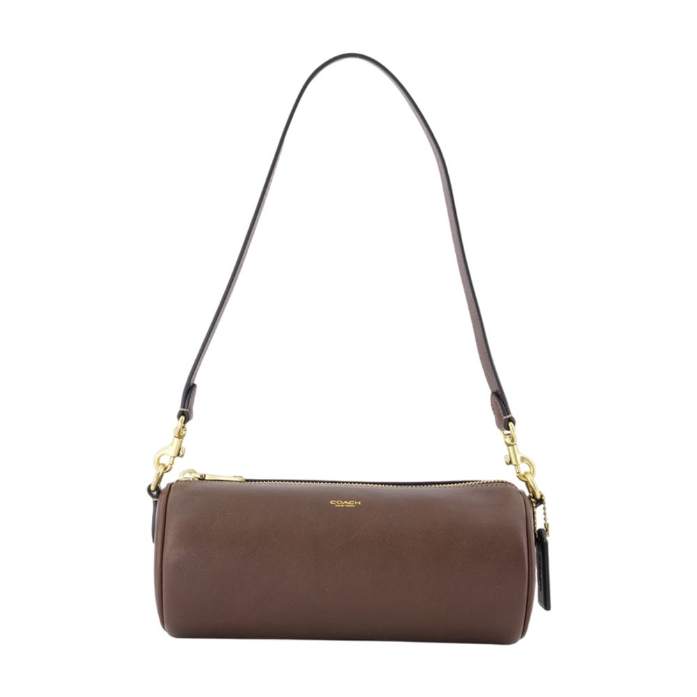 Coach "Barrel" Grained Leather Shoulder Bag