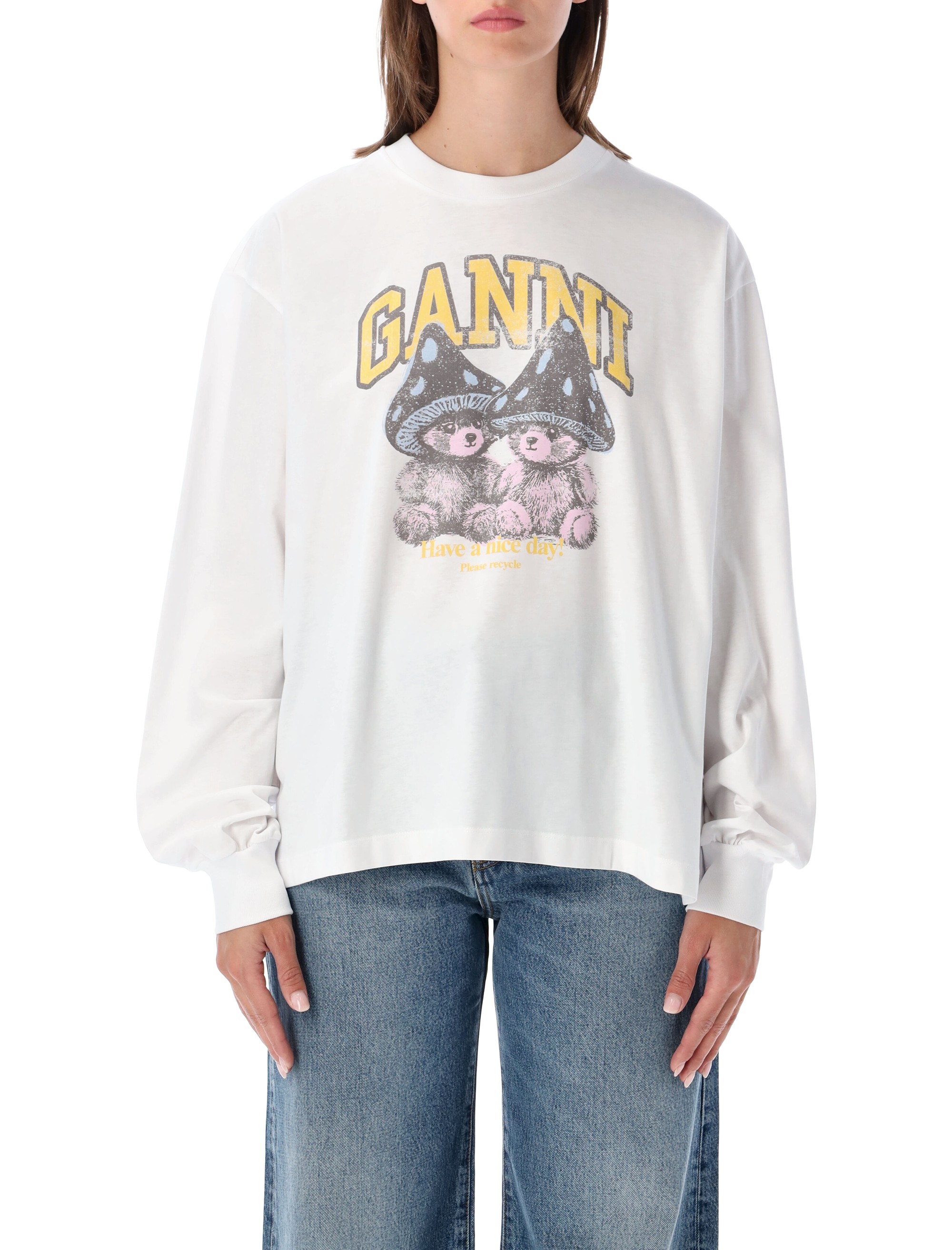 Ganni Basic Ls Teddy Mushroom