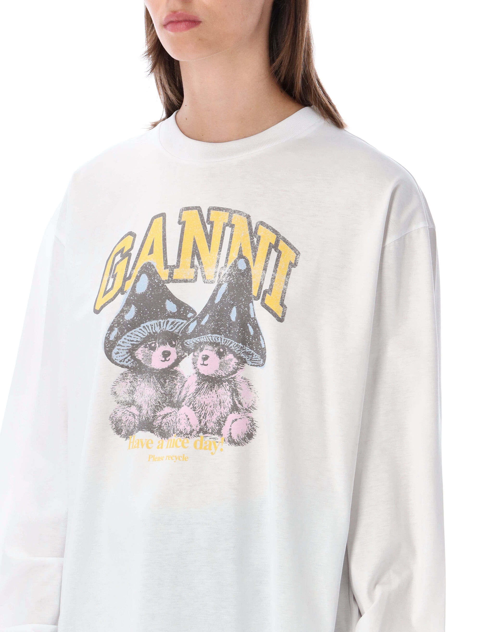 Ganni Basic Ls Teddy Mushroom