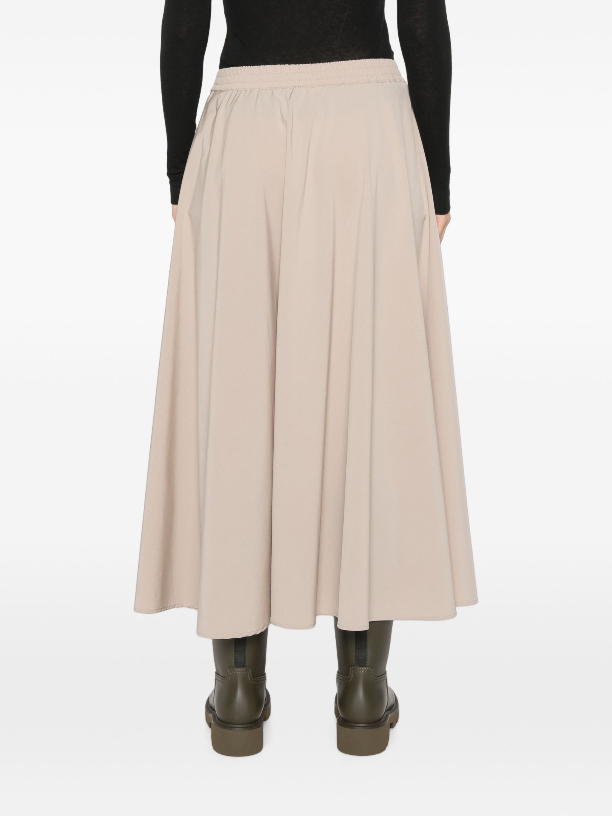 Herno Beige Modal Polyester Elastan Skirt