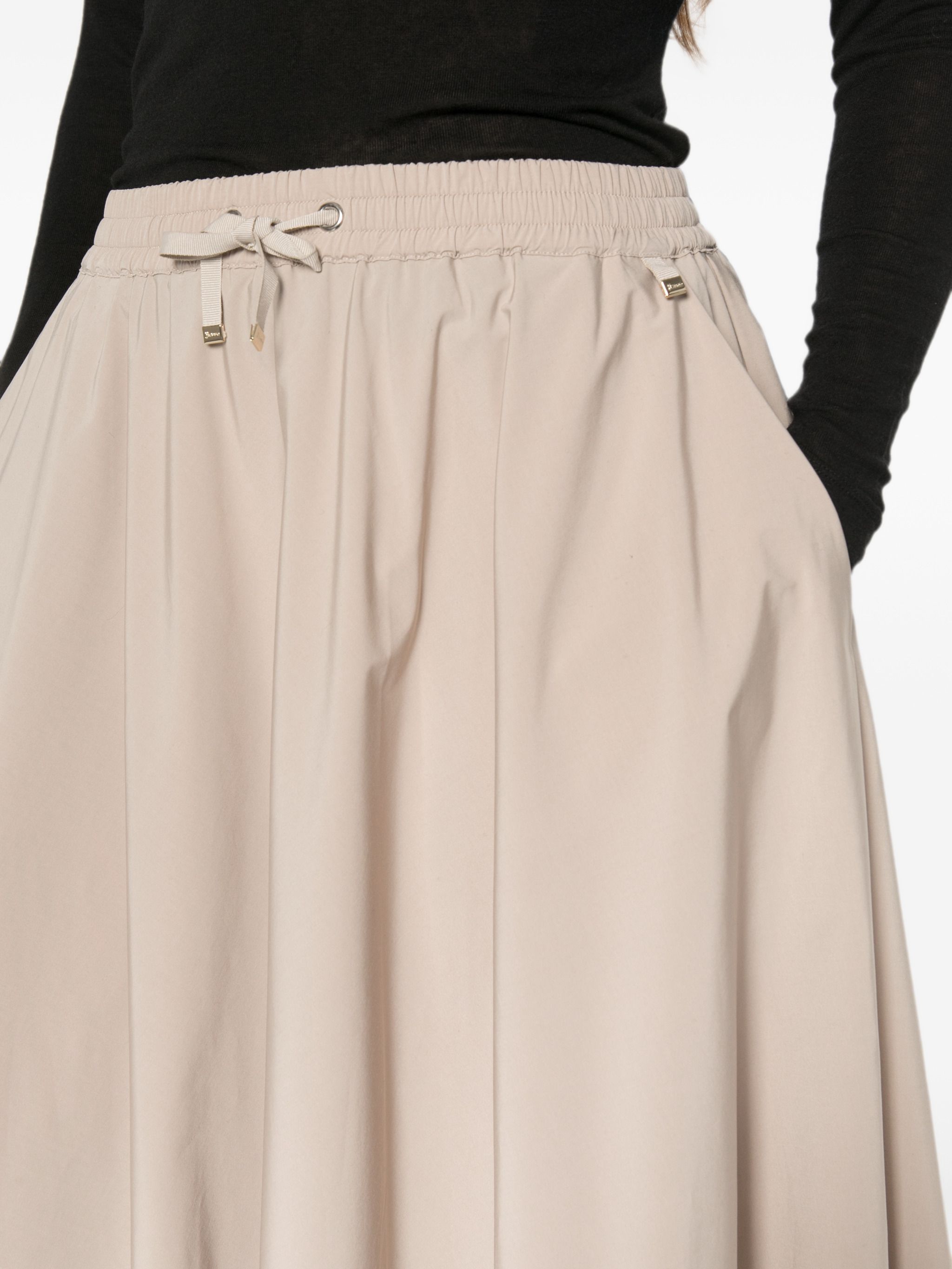 Herno Beige Modal Polyester Elastan Skirt