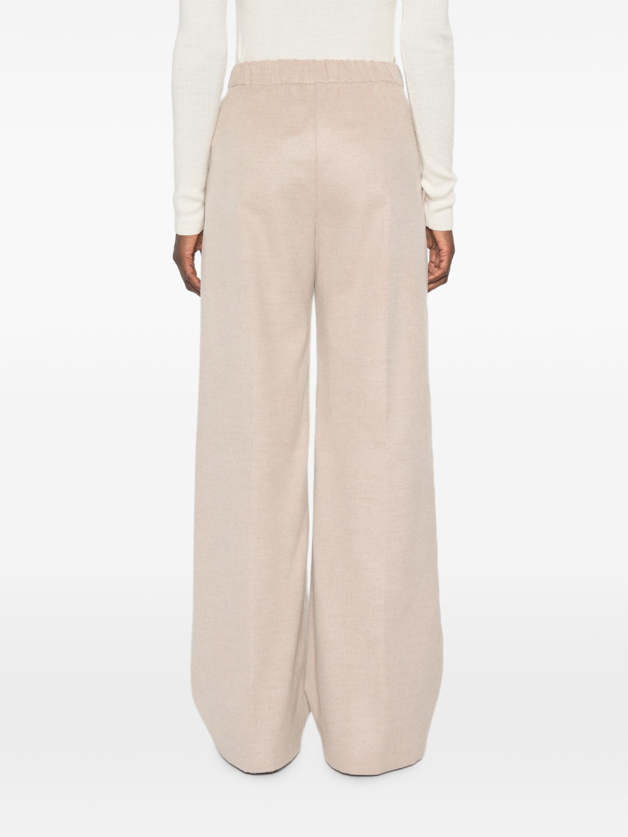 Herno Beige Polyester Modal Wool Pants