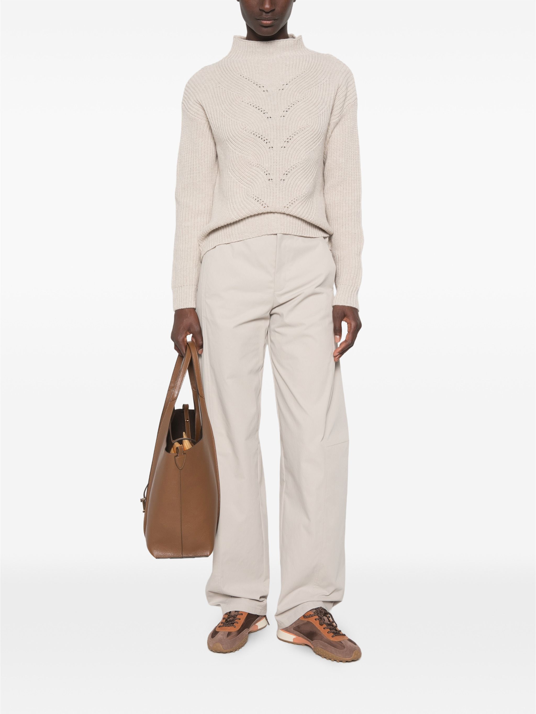 Herno Beige Polyester Pants