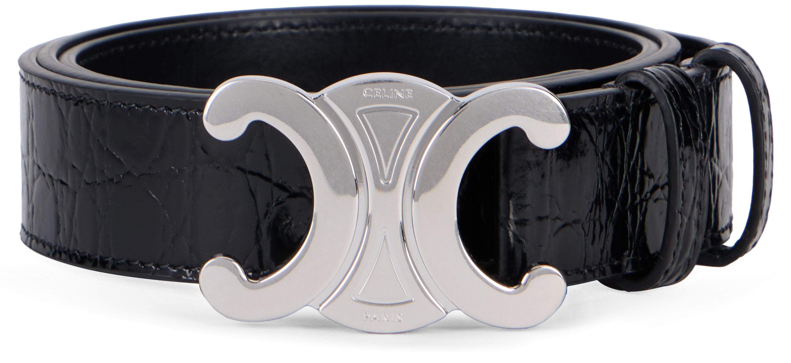 Celine Black Calf Leather Belt