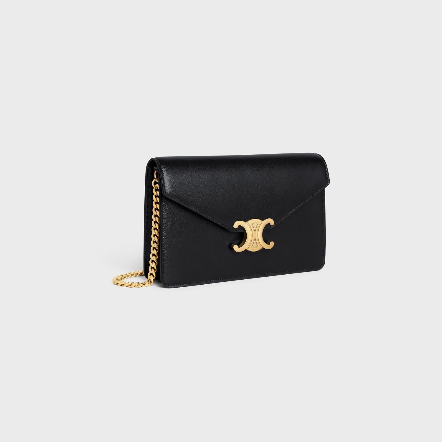 Celine Black Calf Skin Margo Wallet On Chain