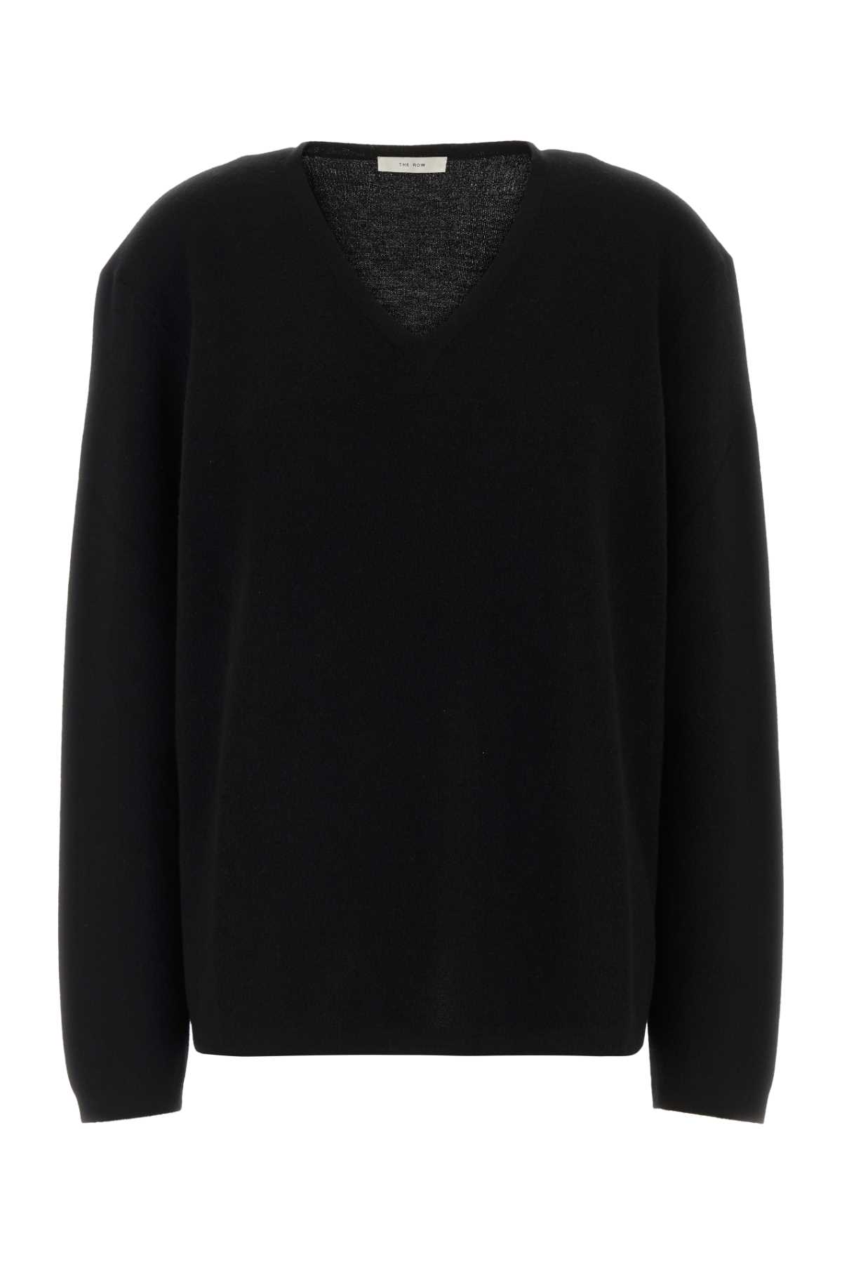 The Row Black Cashmere Oversize Purin Sweater