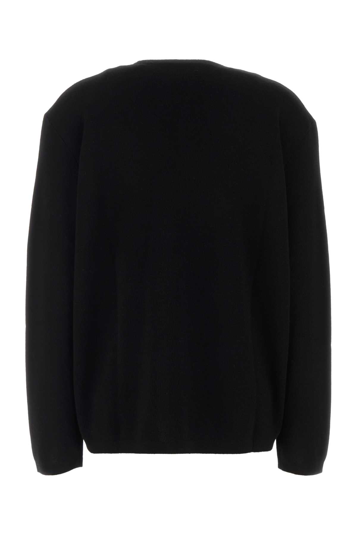 The Row Black Cashmere Oversize Purin Sweater