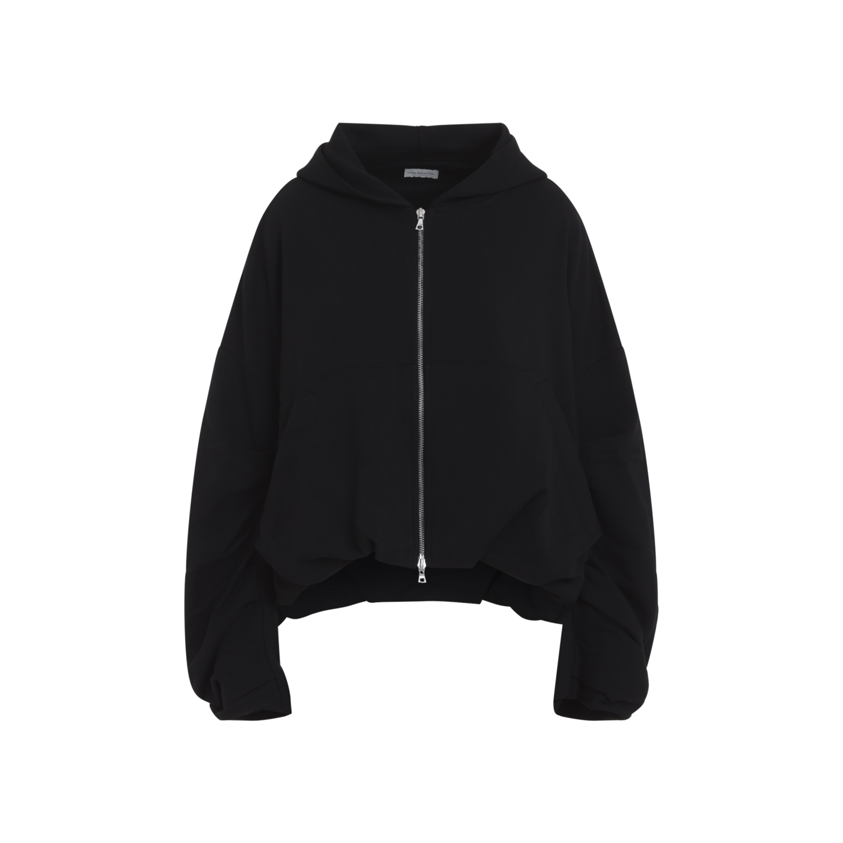 Dries Van Noten Black Cotton Hannett Tris Hoodie