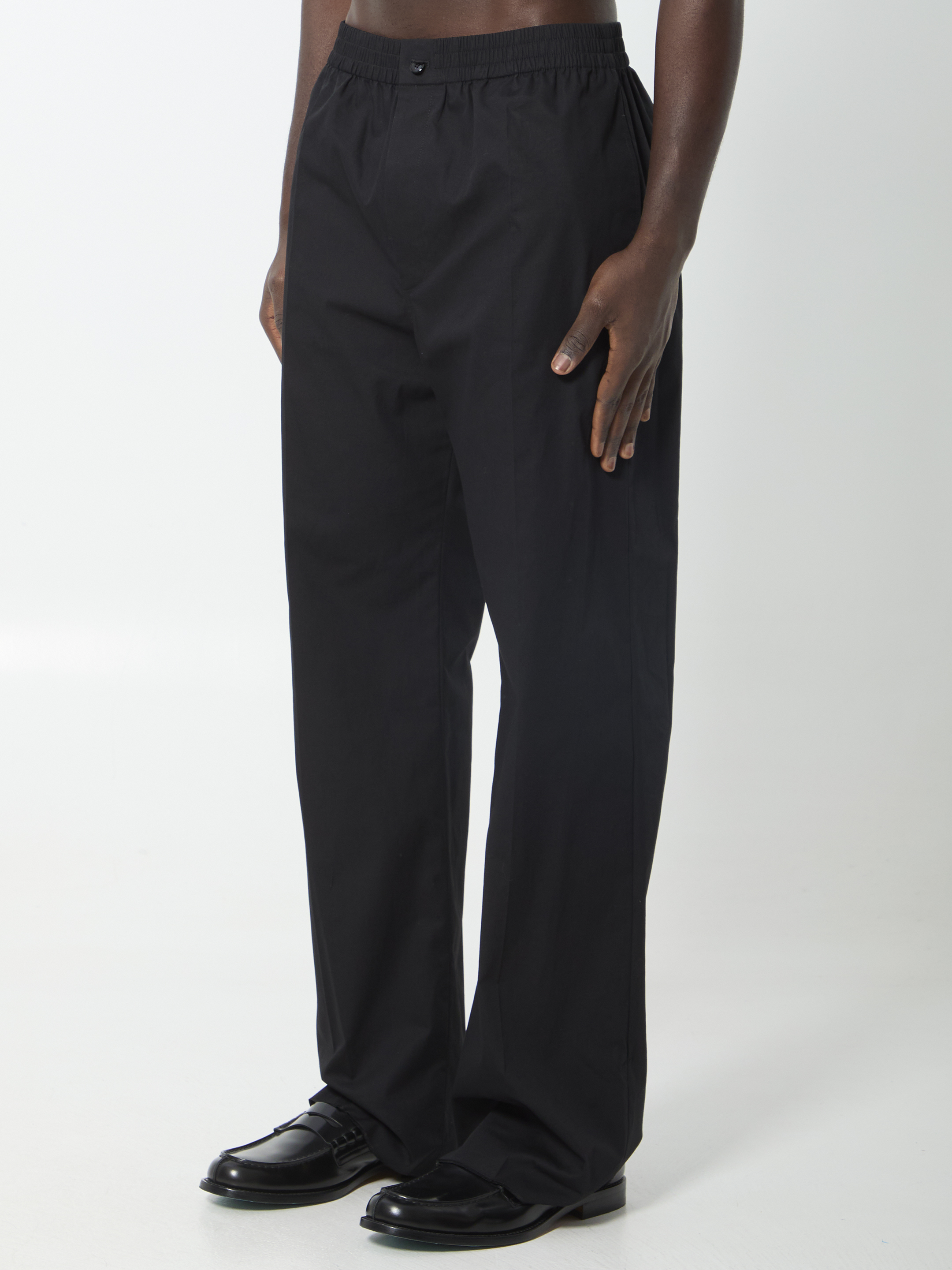 Celine Black Elastic Waist Trousers