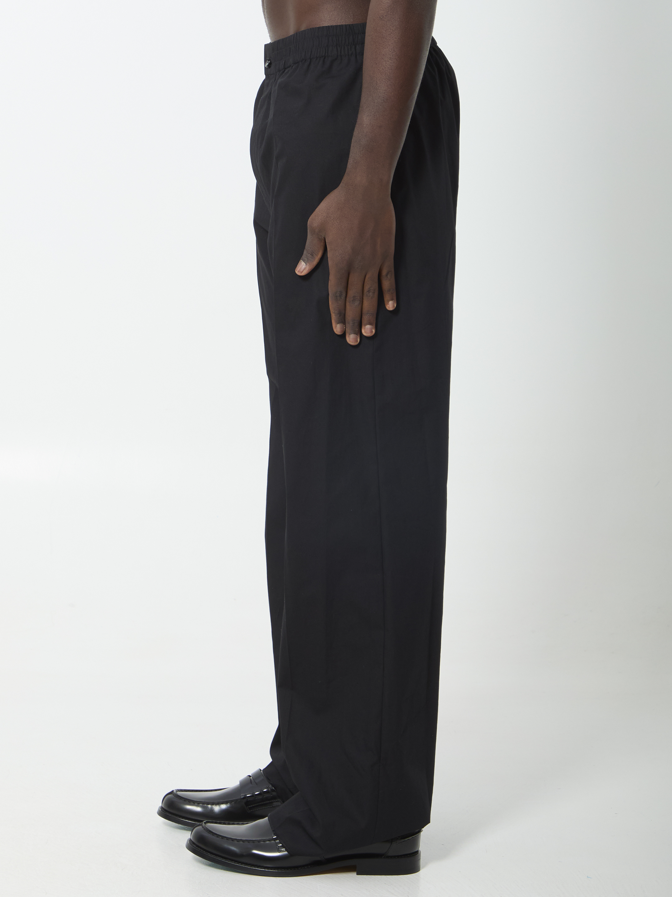 Celine Black Elastic Waist Trousers