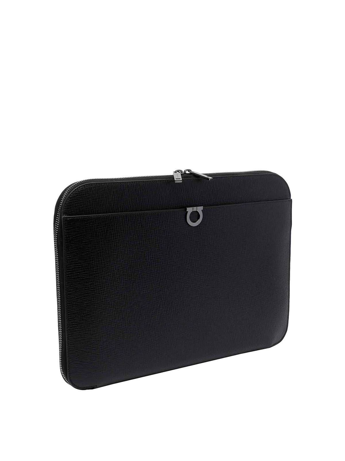 Ferragamo Black Gancini Documents Holder