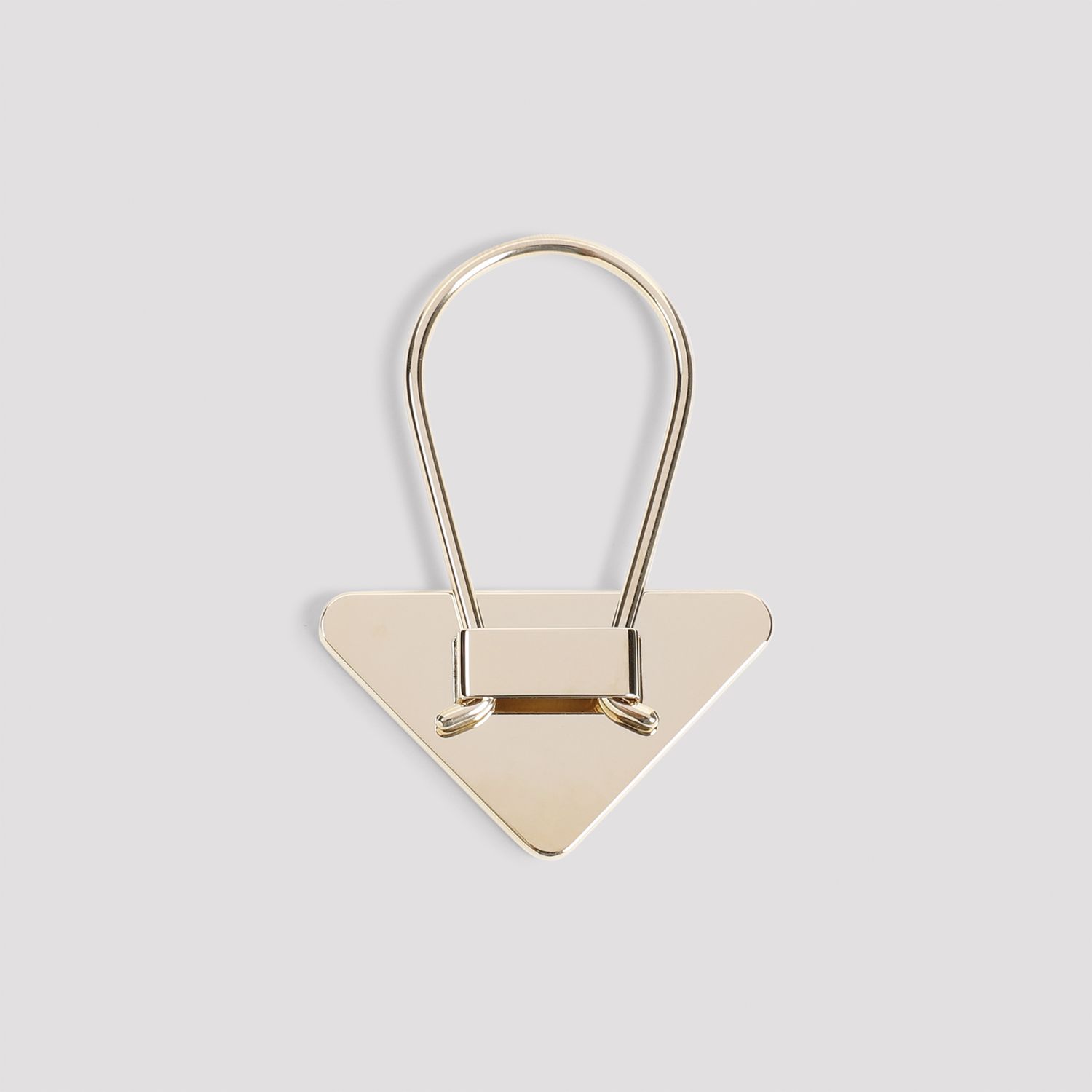 Prada Black/Gold Enamelled Metal Key Ring