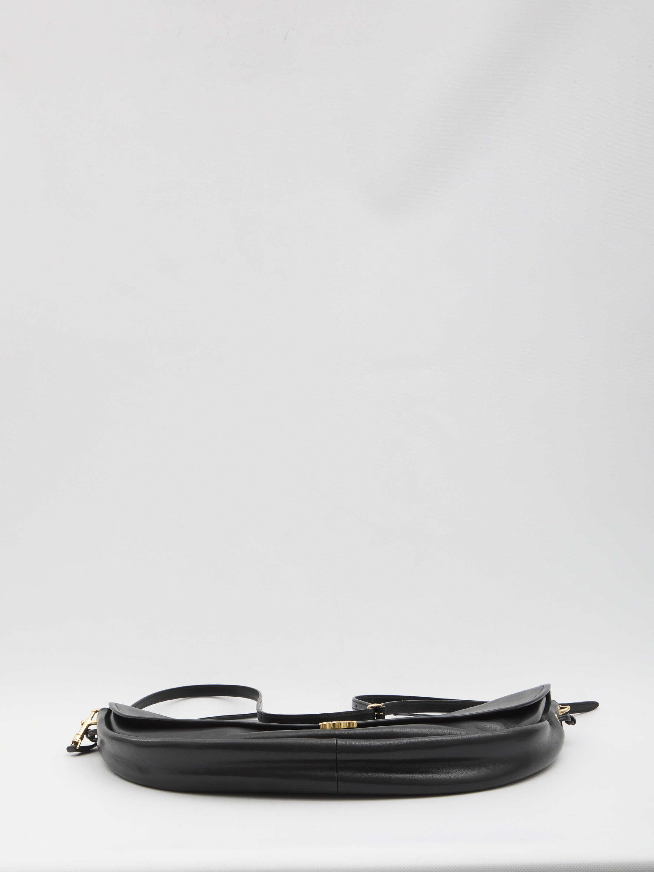 Celine Black Halfmoon Soft Lamb Leather Handbag