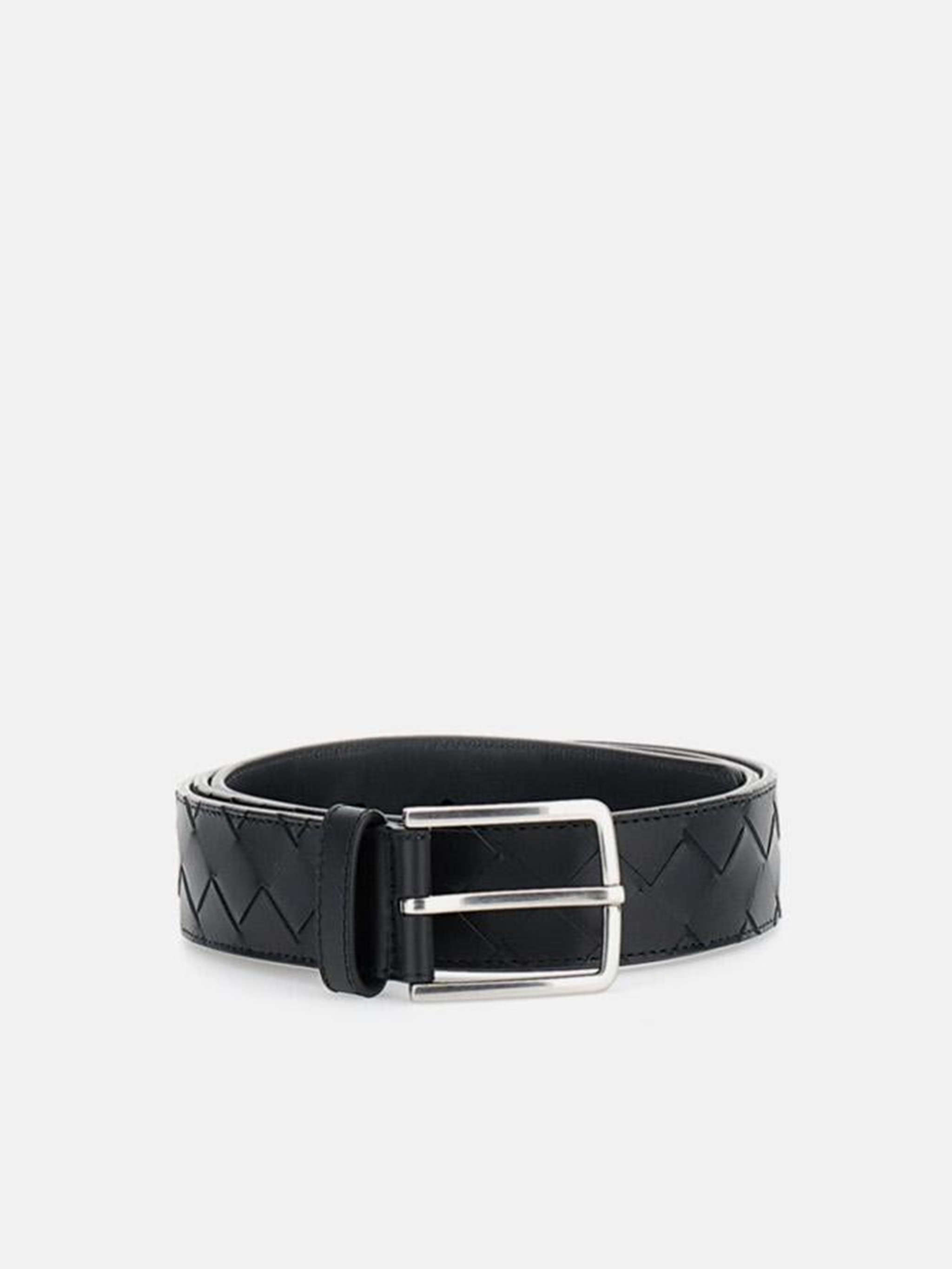 Bottega Veneta Black Intrecciato Belt