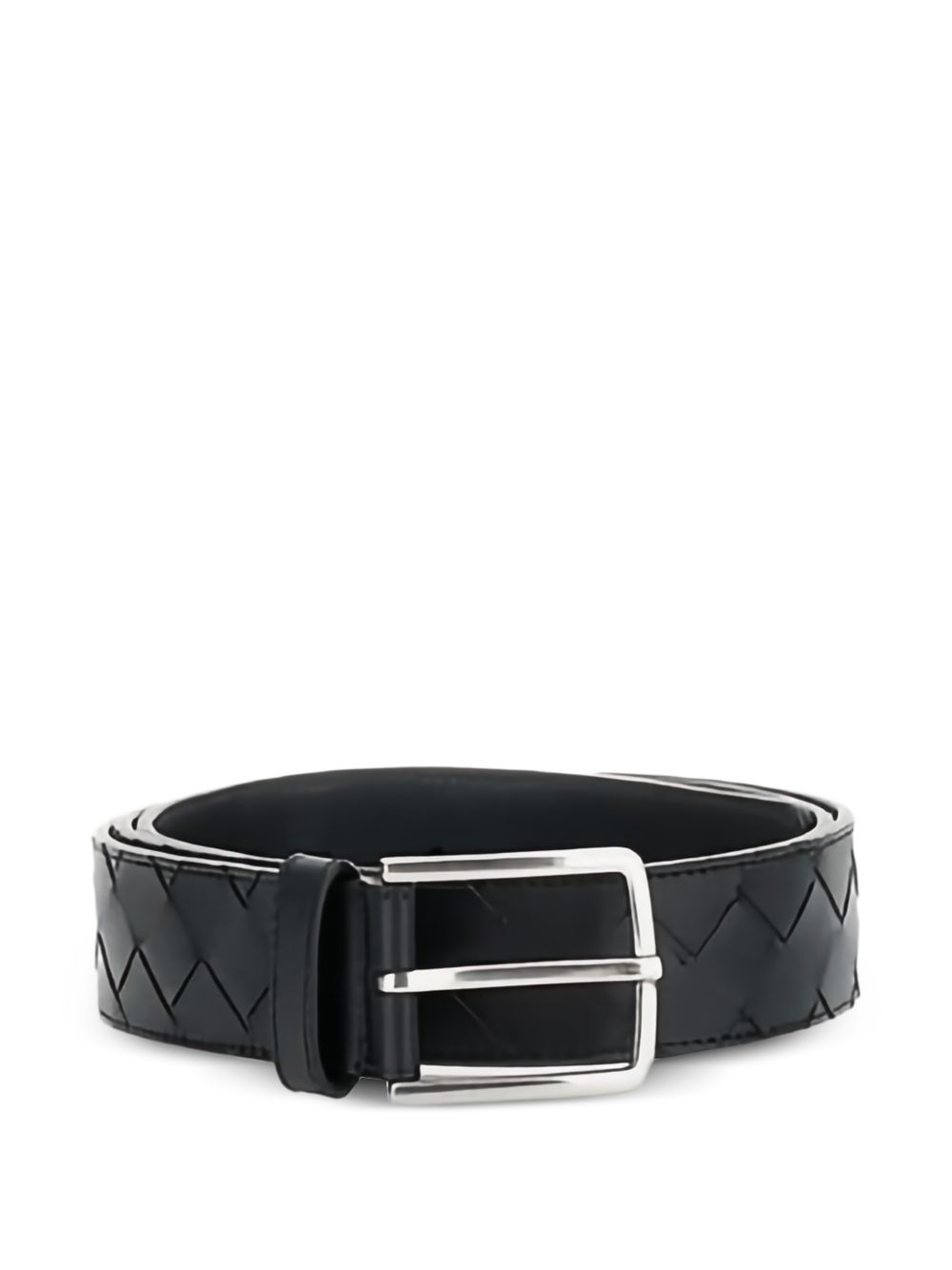Bottega Veneta Black Intrecciato Belt