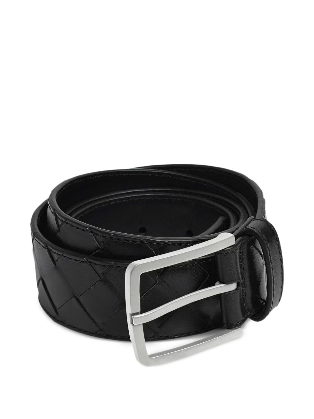 Bottega Veneta Black Intrecciato Belt