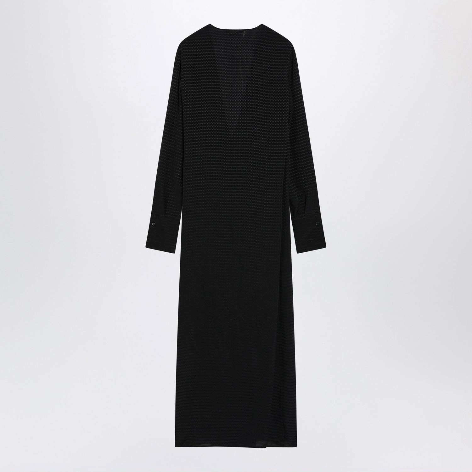 Fendi Black Jacquard Silk Long Dress