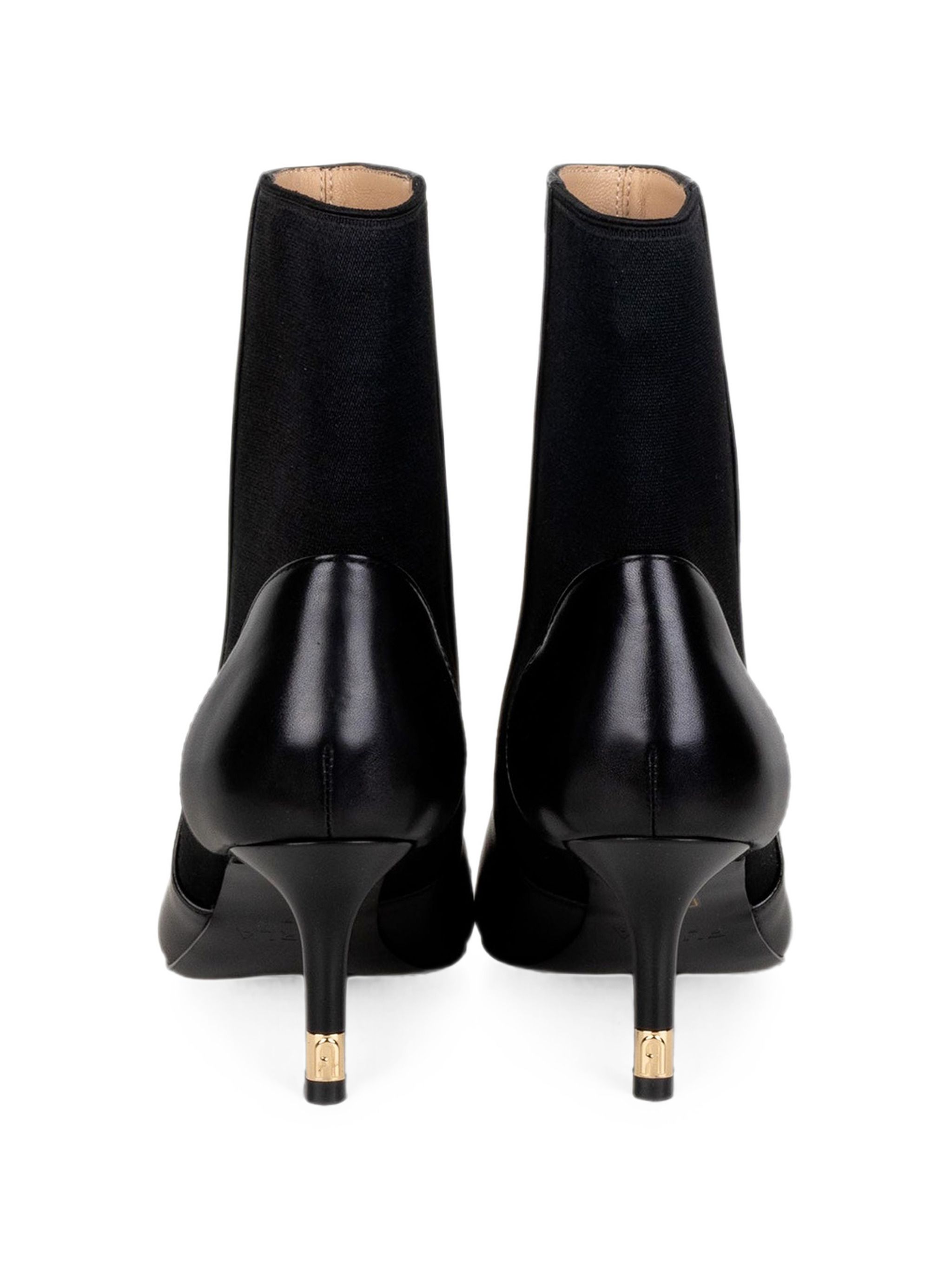 Furla Black Leather Ankle Boots