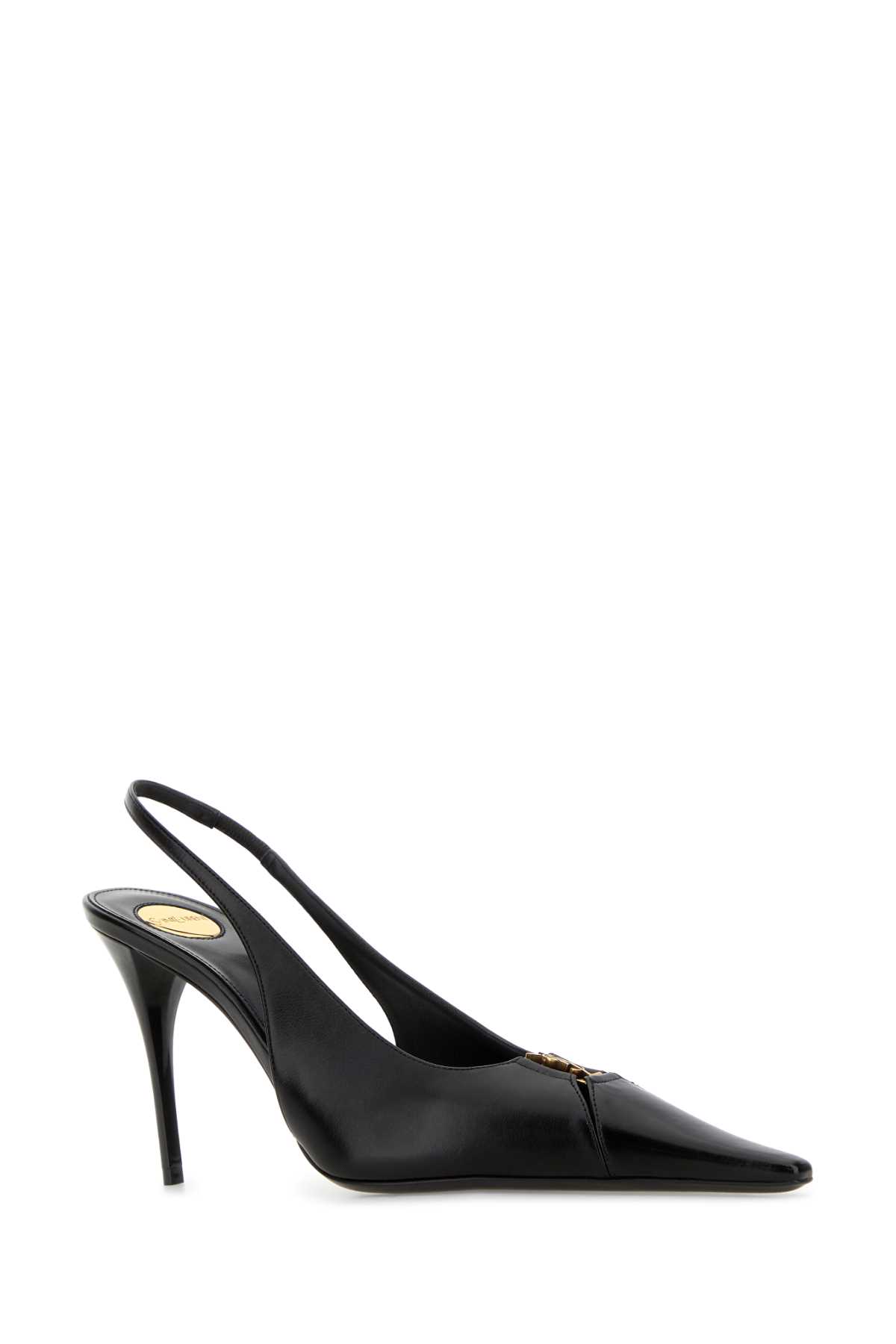 Saint Laurent Black Leather Babylone 90 Pumps