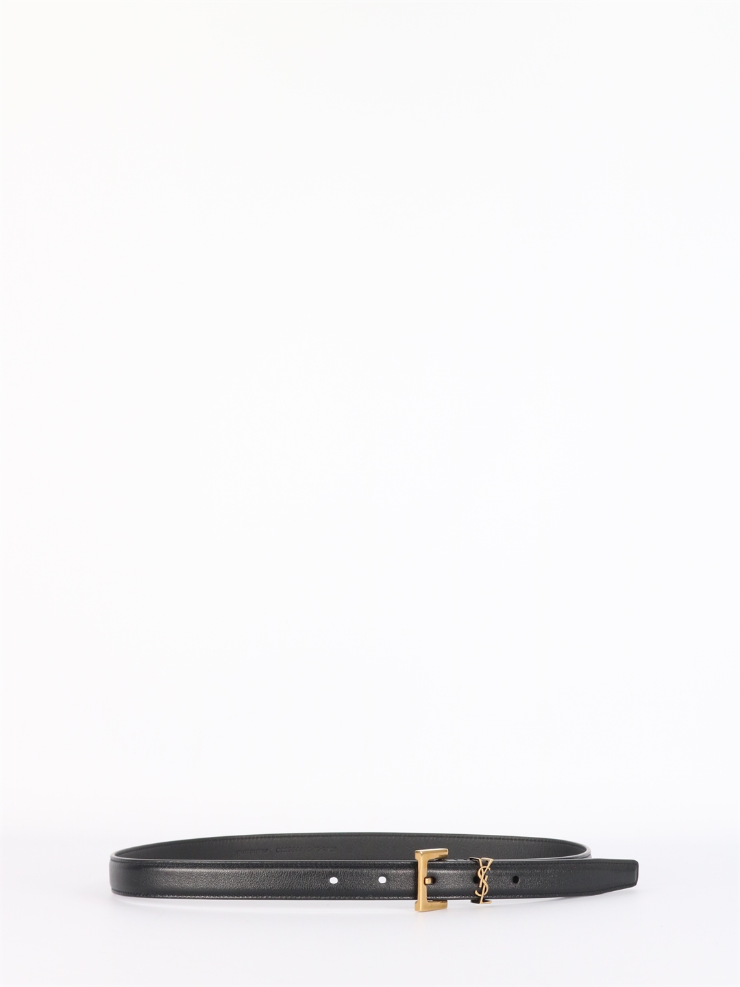 Saint Laurent Black Leather Belt