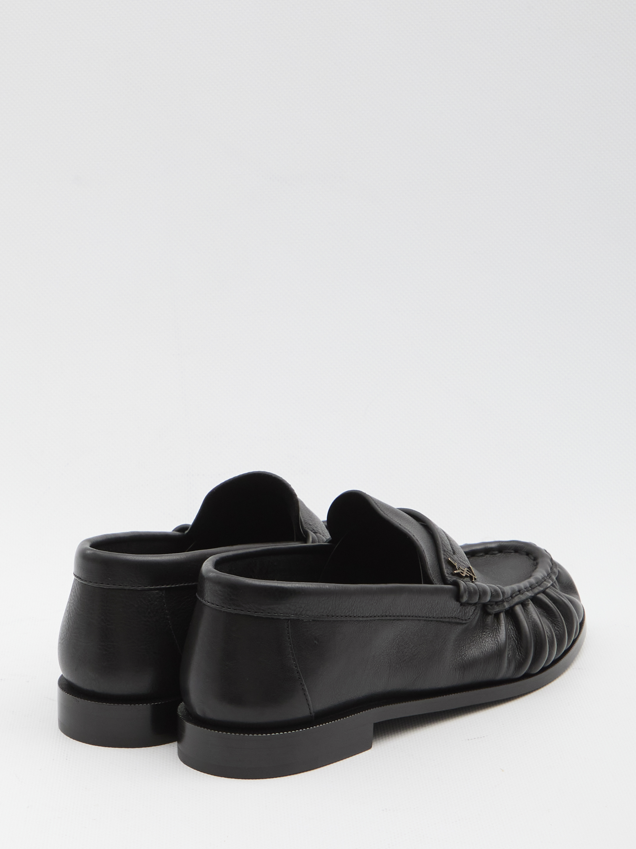 Saint Laurent Black Leather Le Loafers Loafers