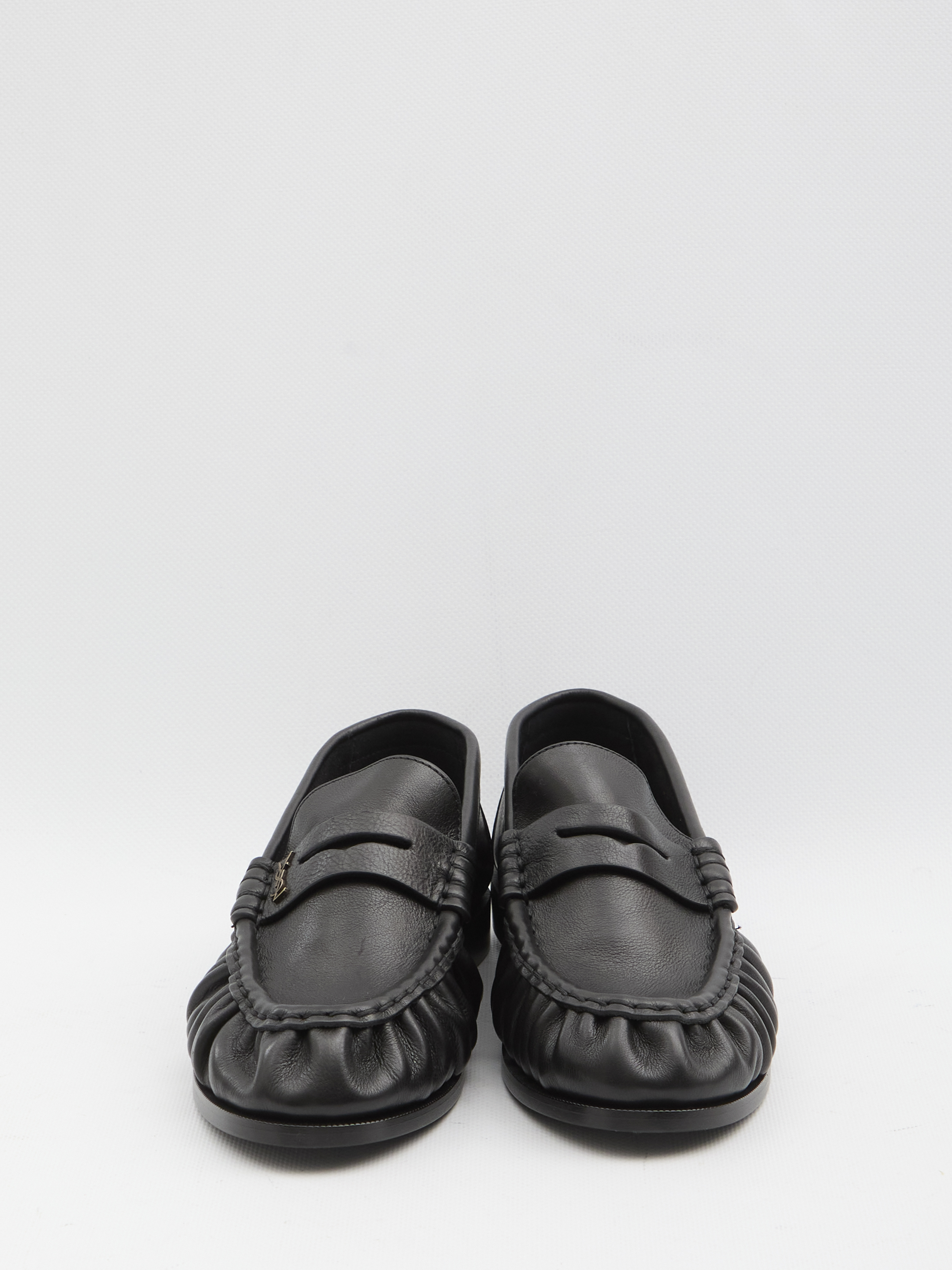 Saint Laurent Black Leather Le Loafers Loafers