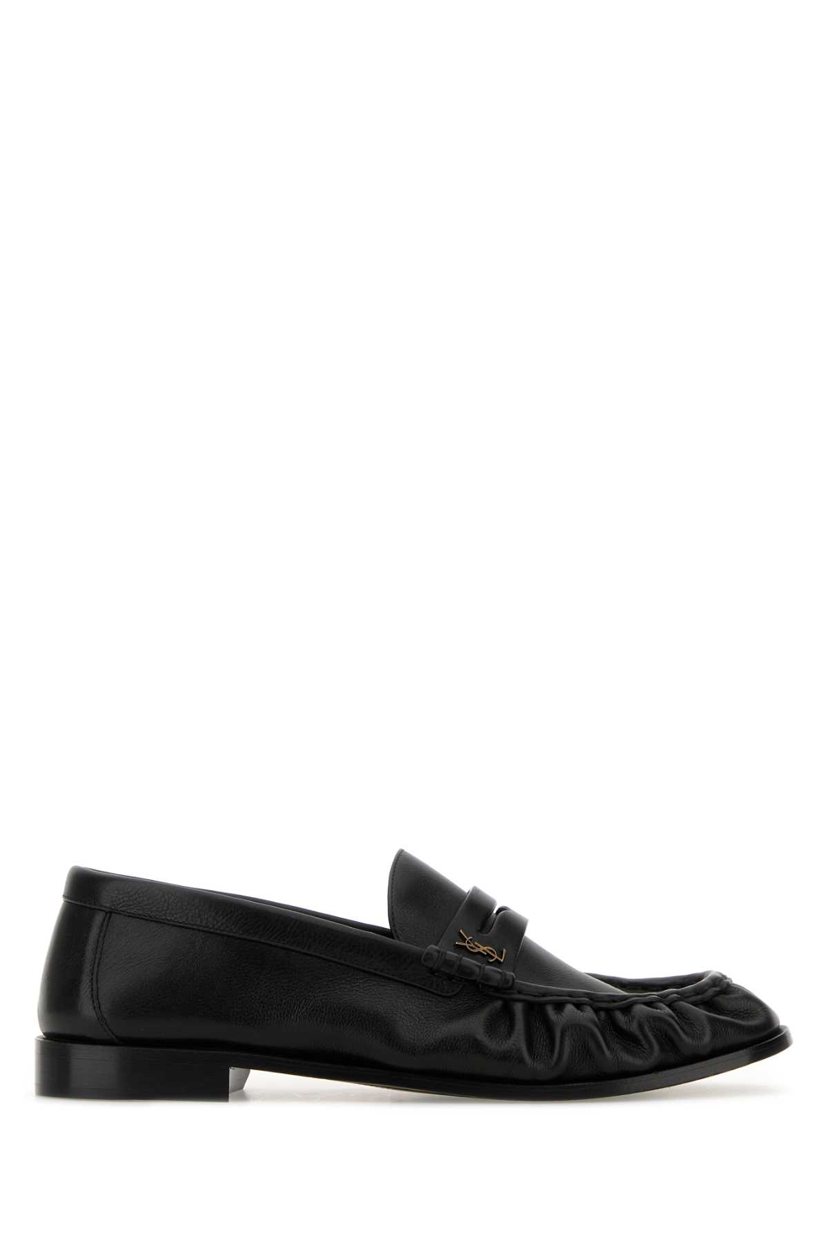Saint Laurent Black Leather Loafers