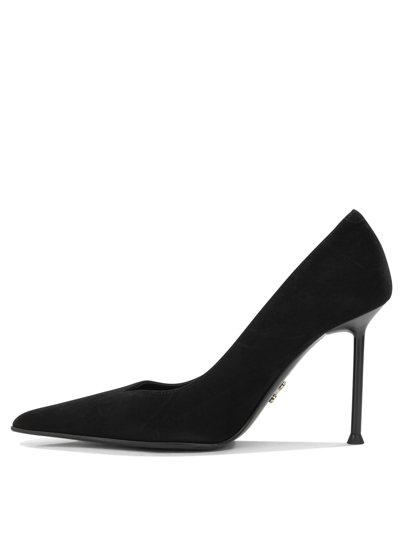 Sergio Levantesi Black Leather Rubber Pumps