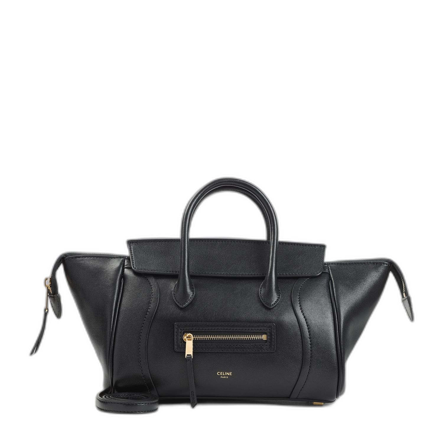Celine Black Leather Small Luggage Bag