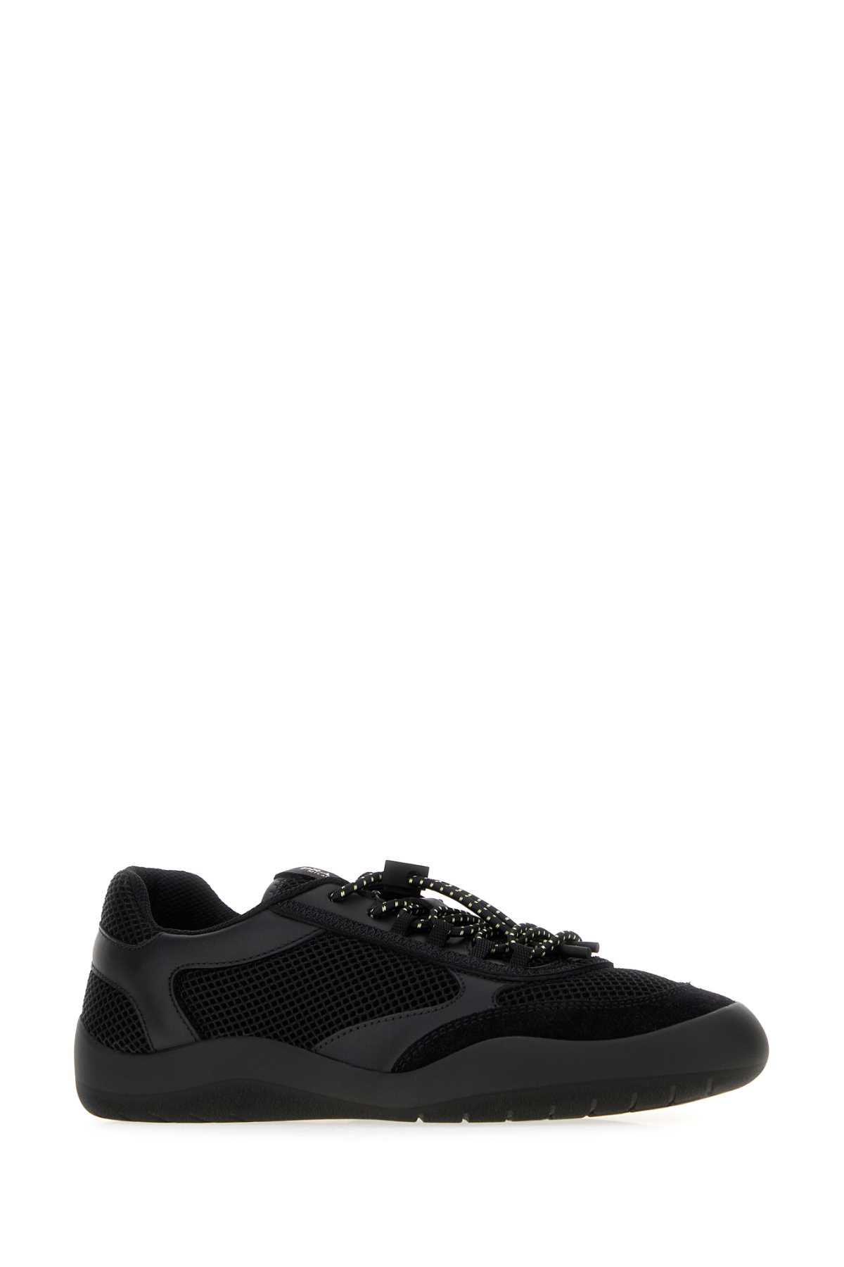 Prada Black Mesh And Leather Speedrock Sneaker