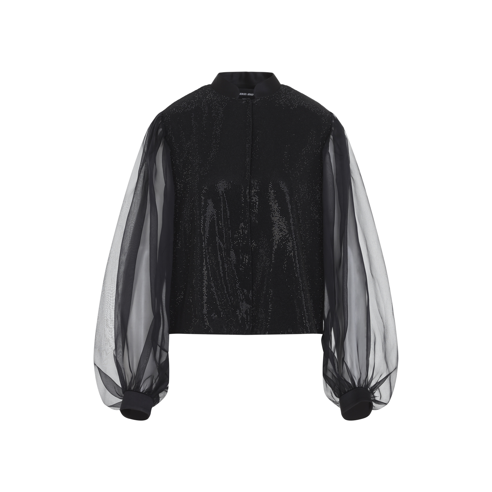 Giorgio Armani Black Printed Embroidered Shirt