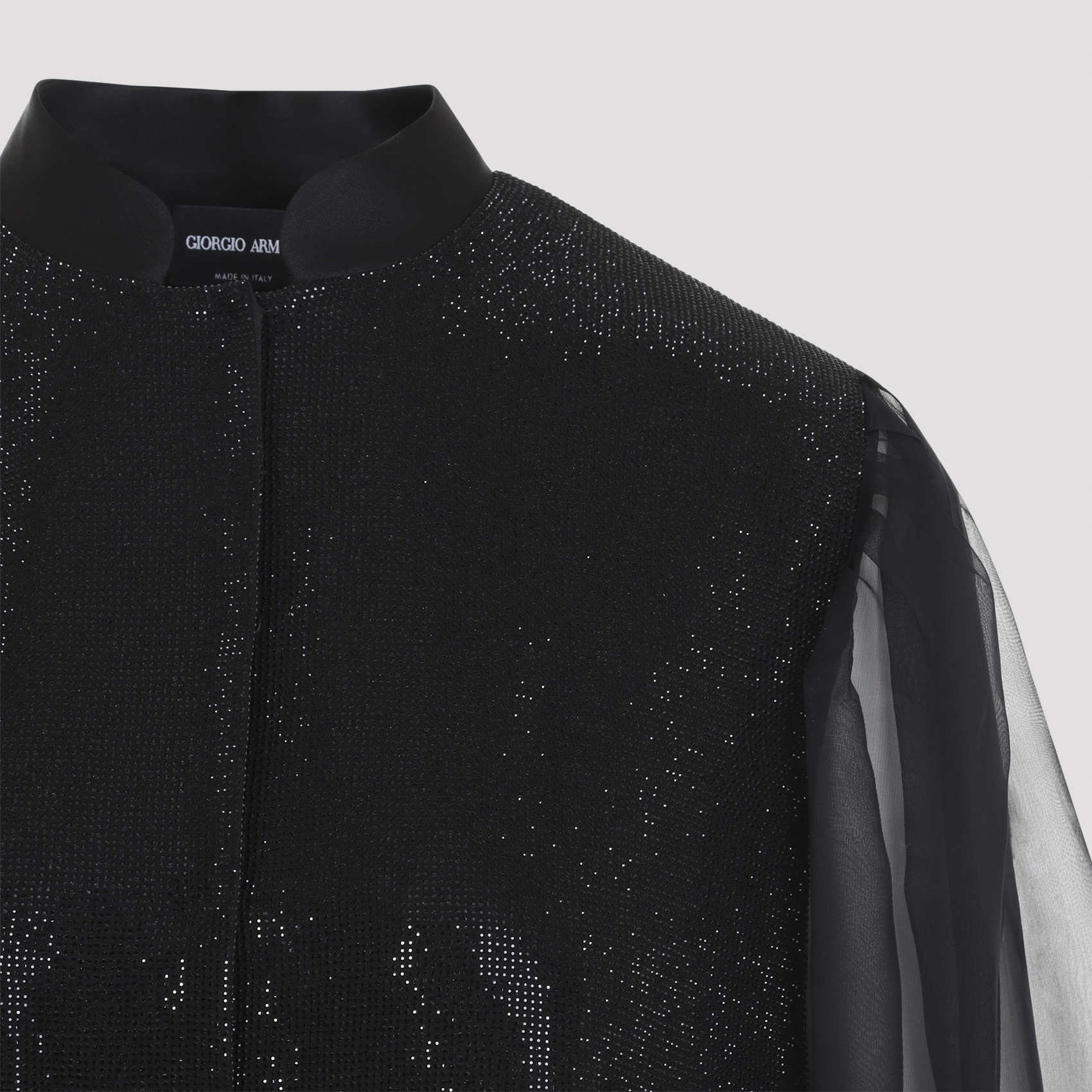 Giorgio Armani Black Printed Embroidered Shirt