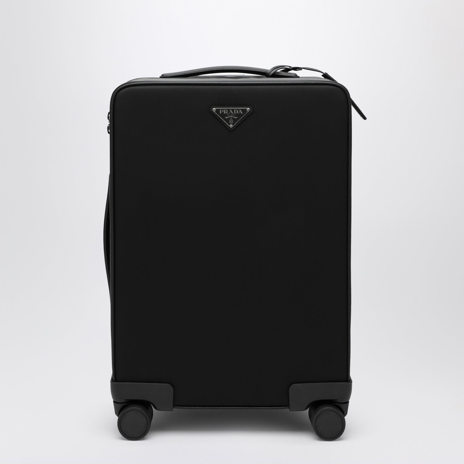 Prada Black Renylon And Saffiano Cabin Trolley