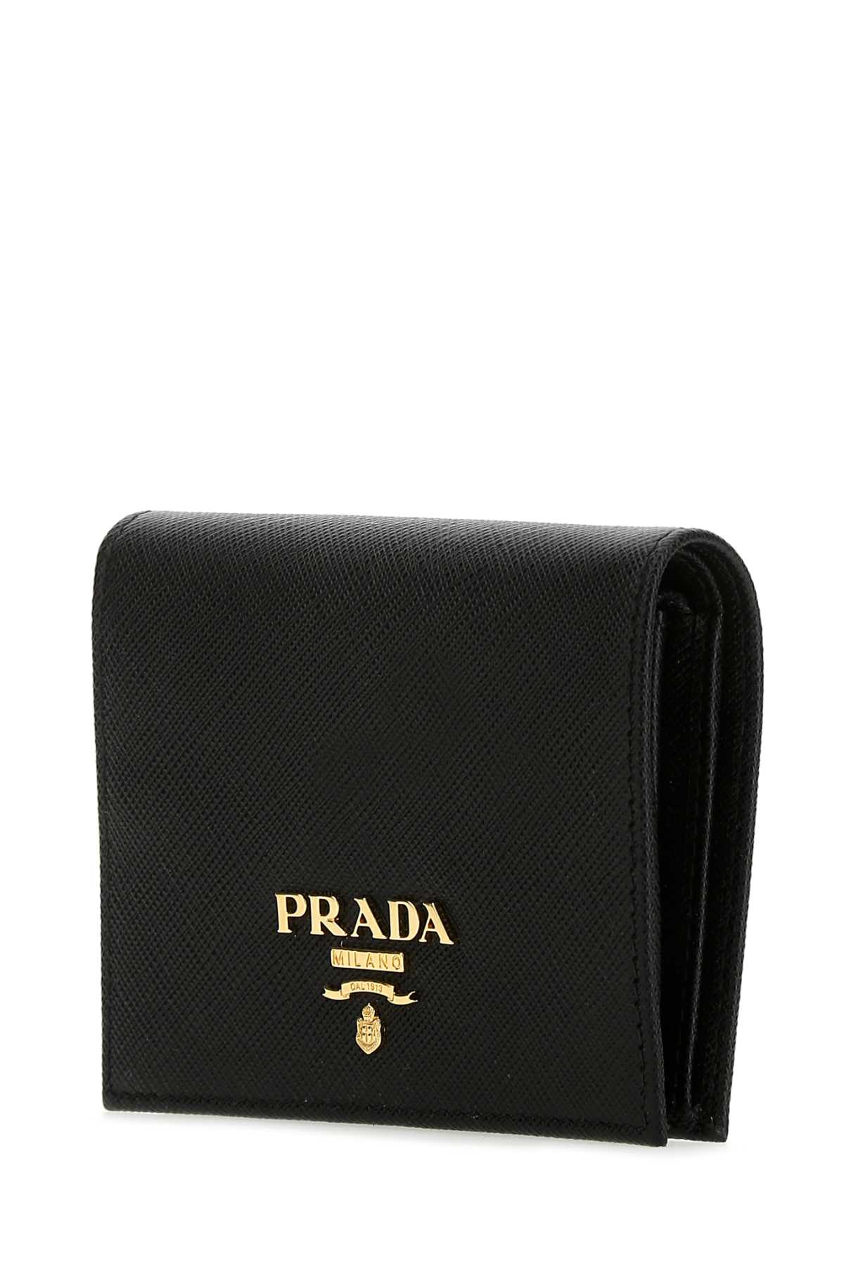 Prada Black Saffiano Leather Small Wallet