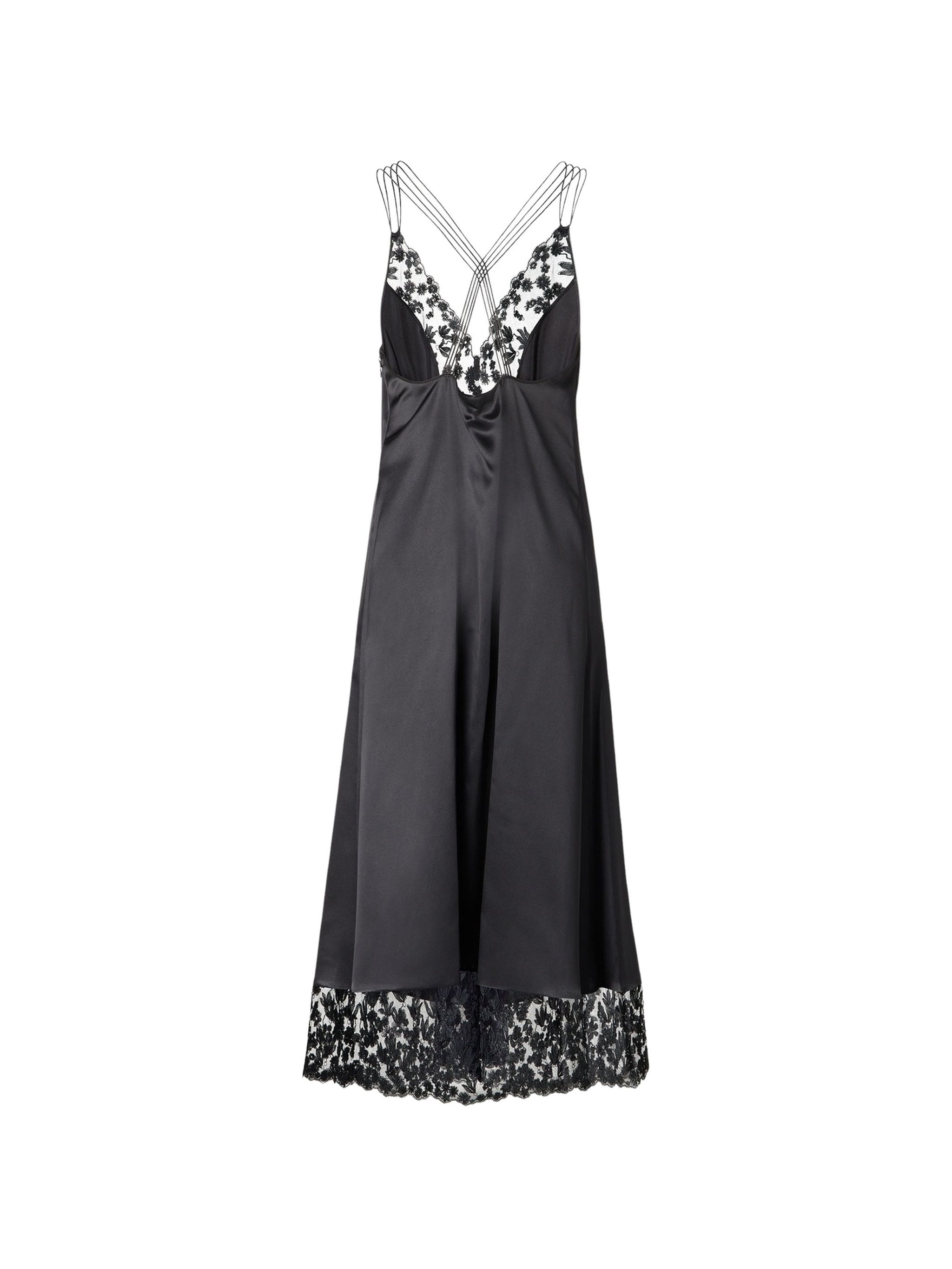 Fendi Black Silk And Lace Dress