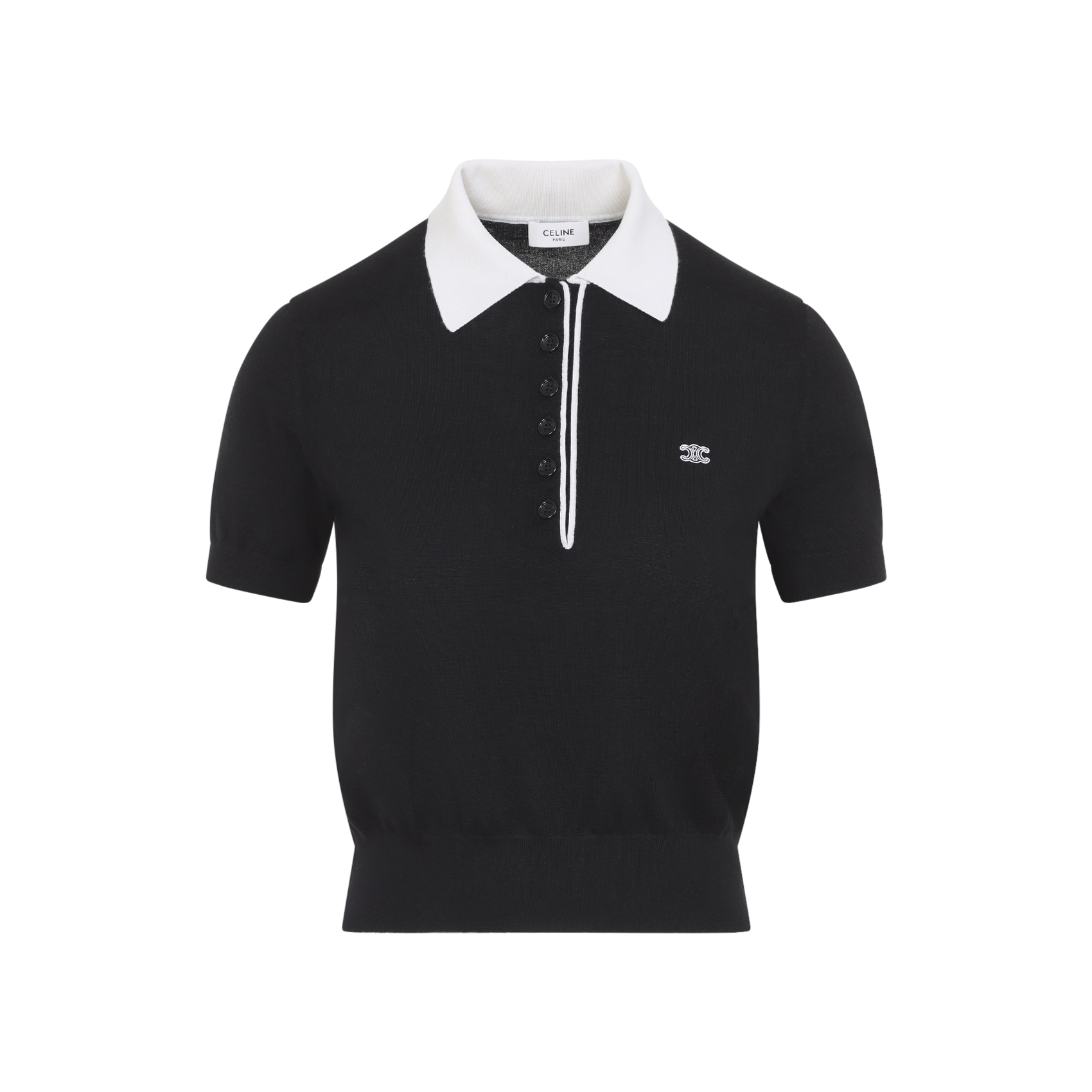 Celine Black White Polo Sweatrer