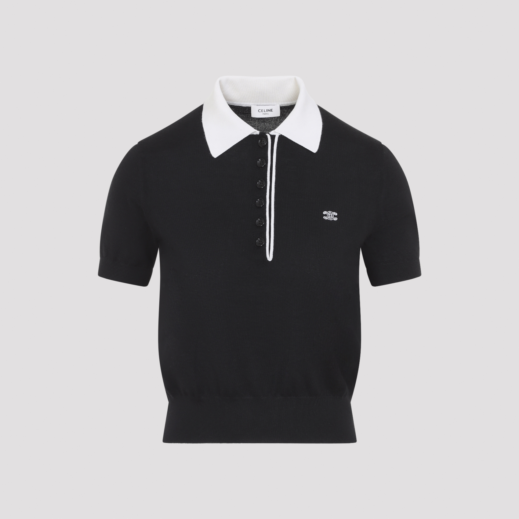 Celine Black White Polo Sweatrer