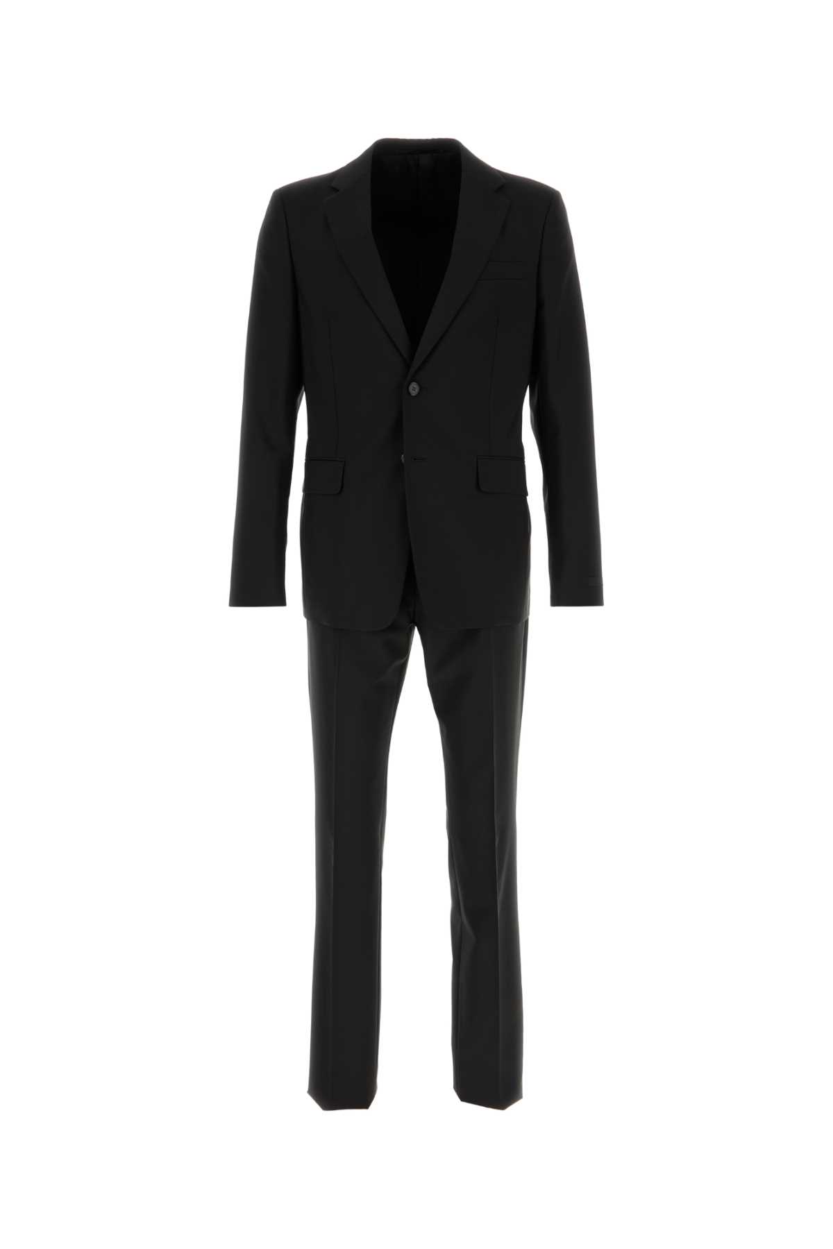 Prada Black Wool Blend Suit