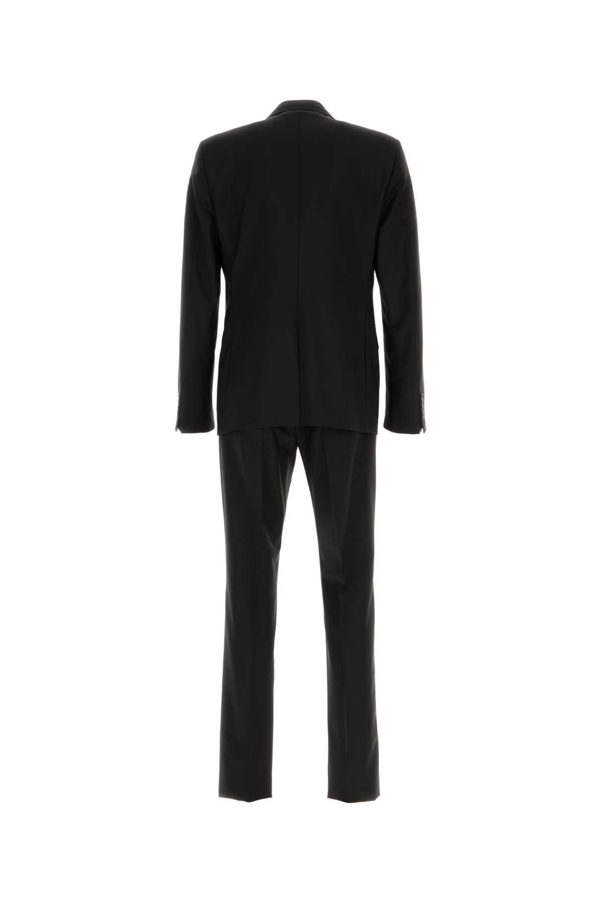 Prada Black Wool Blend Suit