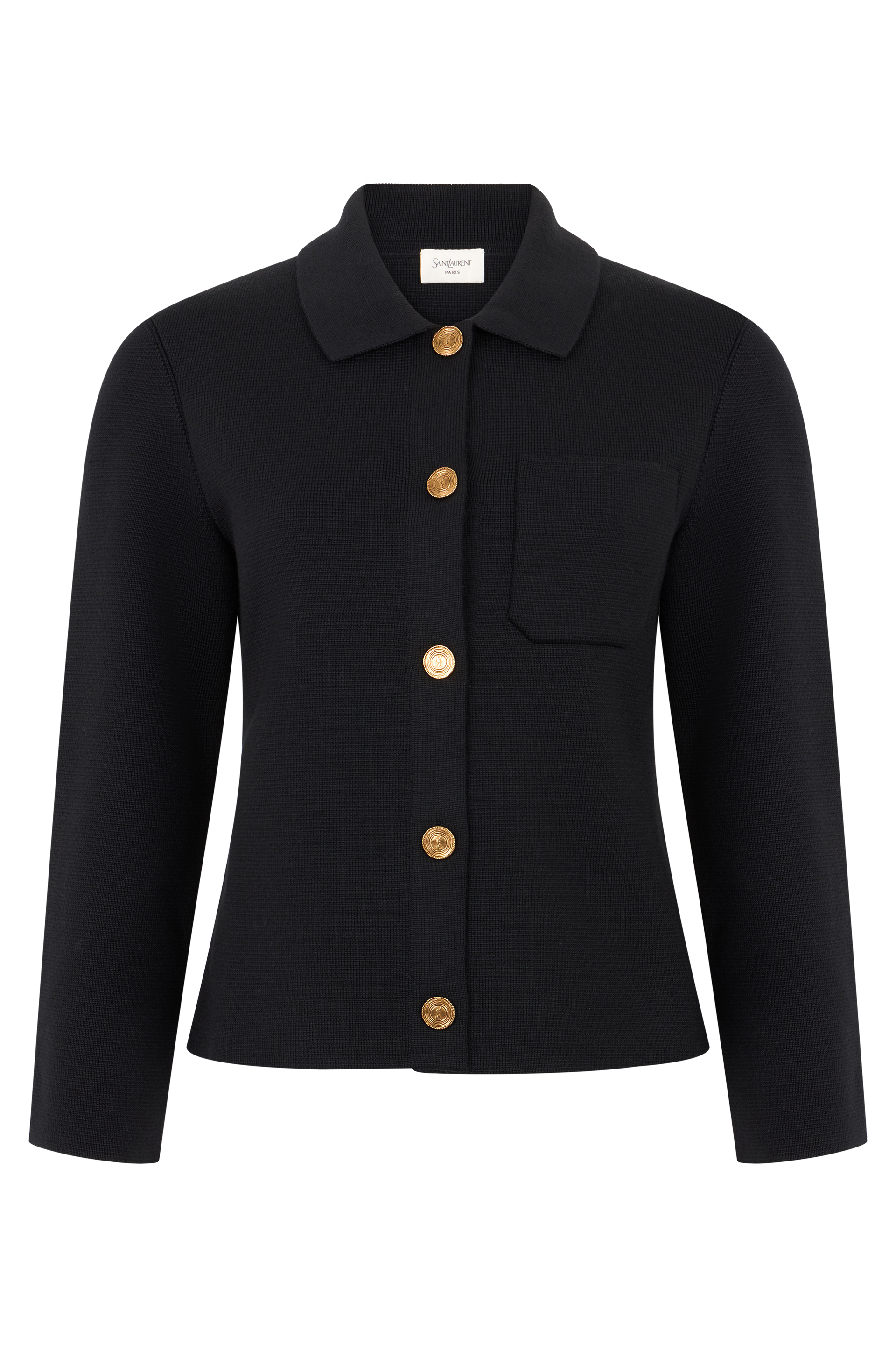 Saint Laurent Black Wool Cardigan