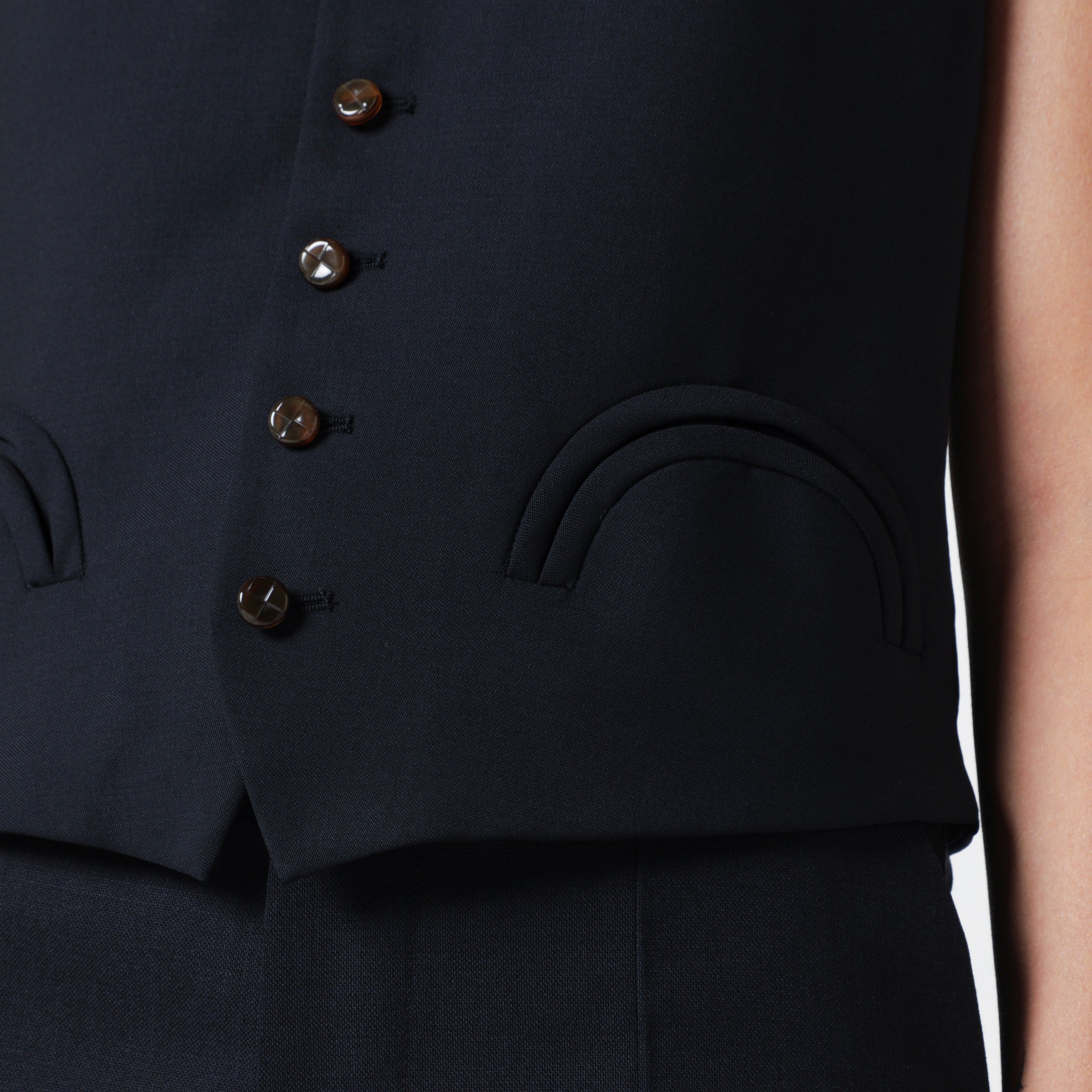 Blaze Milano Blazรฉ Milano Feral Vest In Navy Wool And