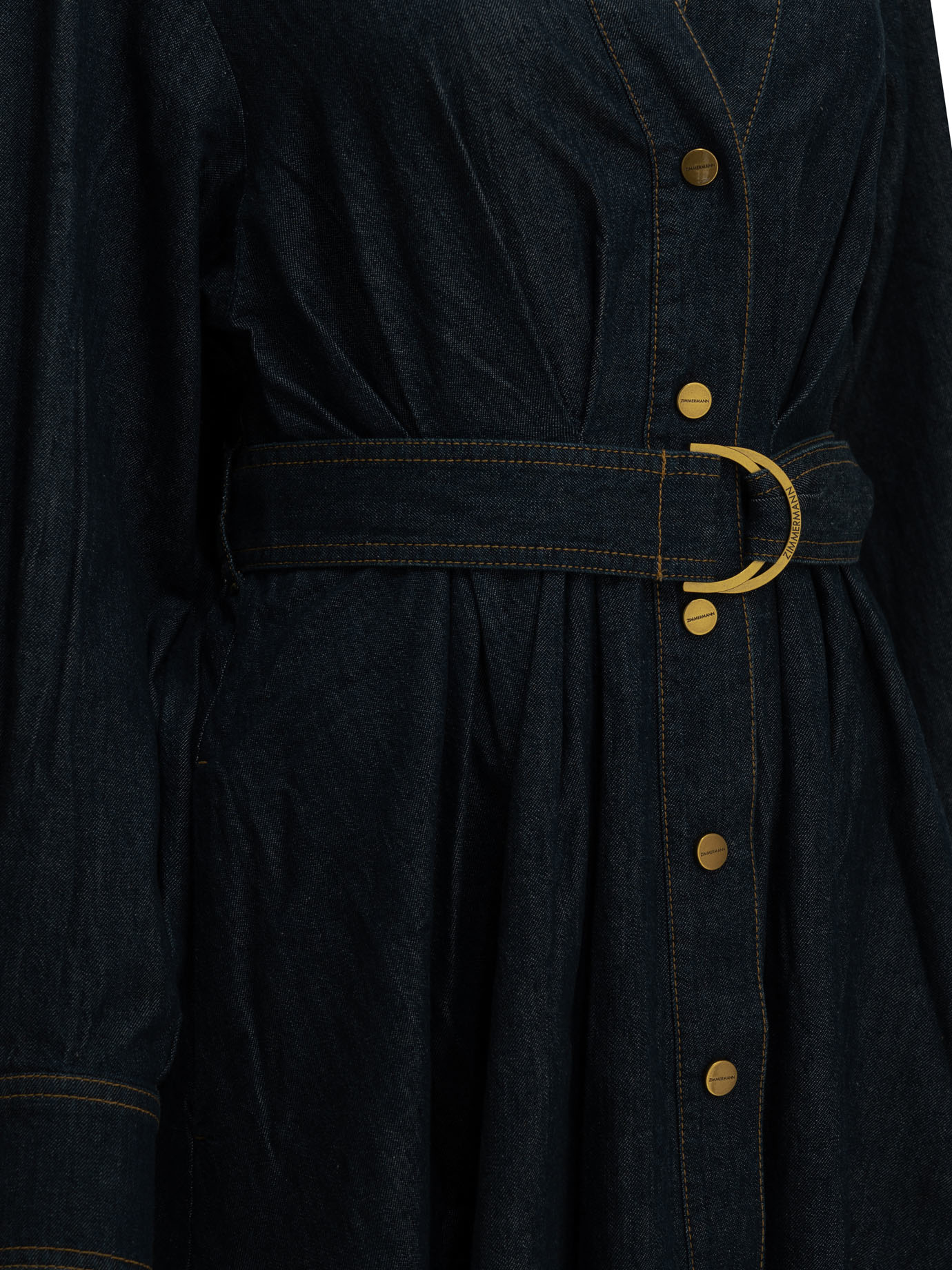 Zimmermann Blue Cotton Midi Shirtdress