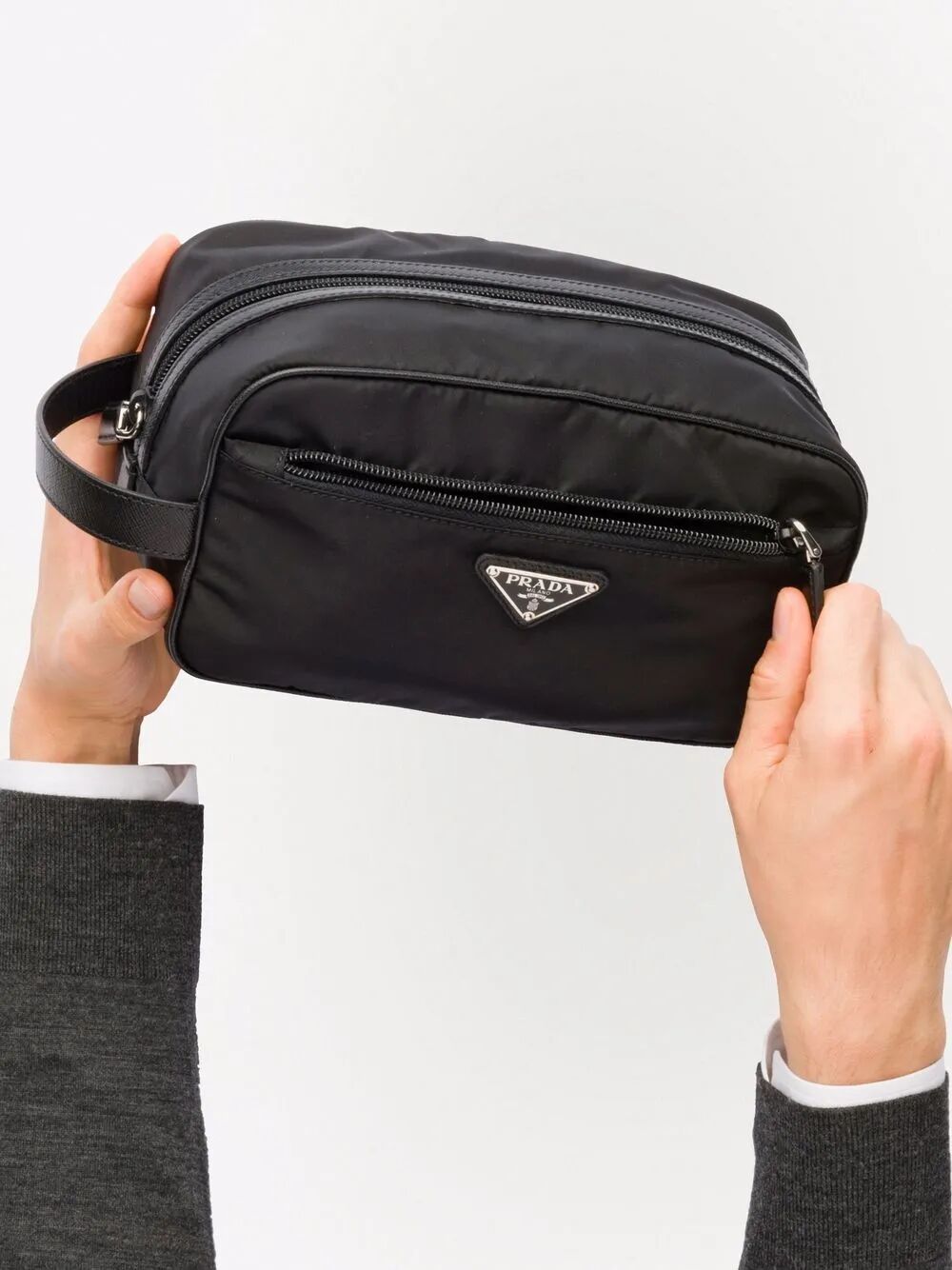 Prada Blue Nylon Beauty Case
