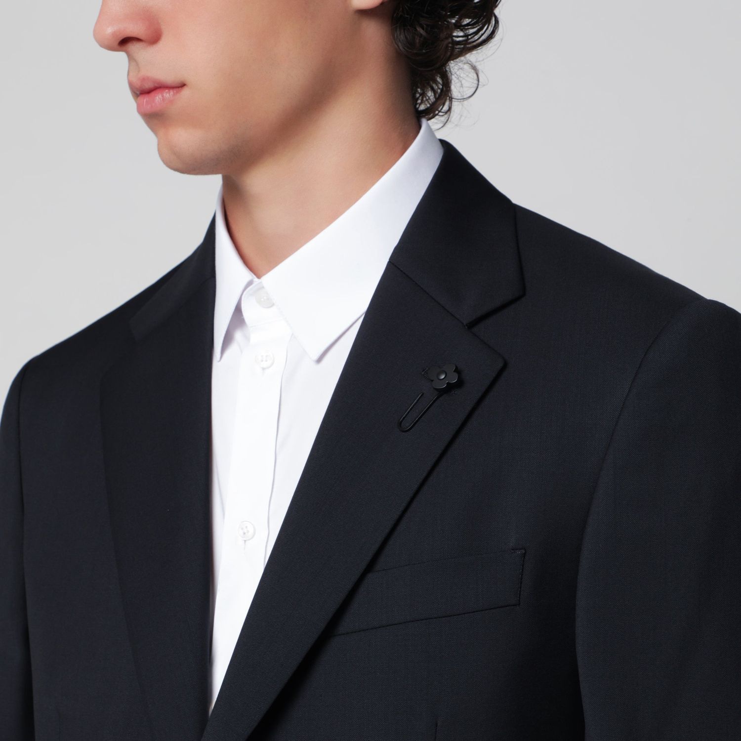 Lardini Blue Singlebreasted Jacket In Wool
