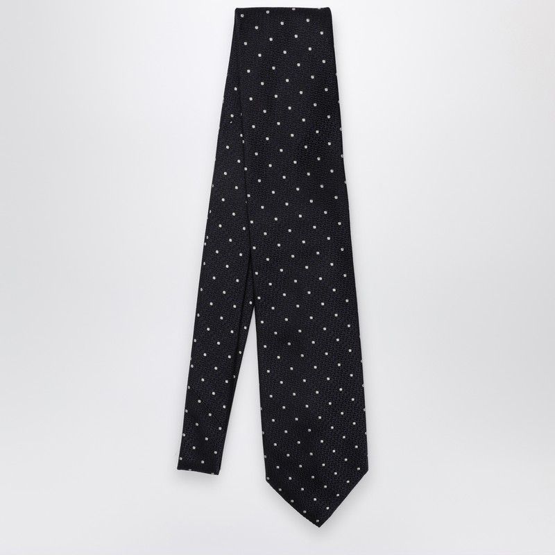 Destin Blue/White Polka Dot Silk Tie
