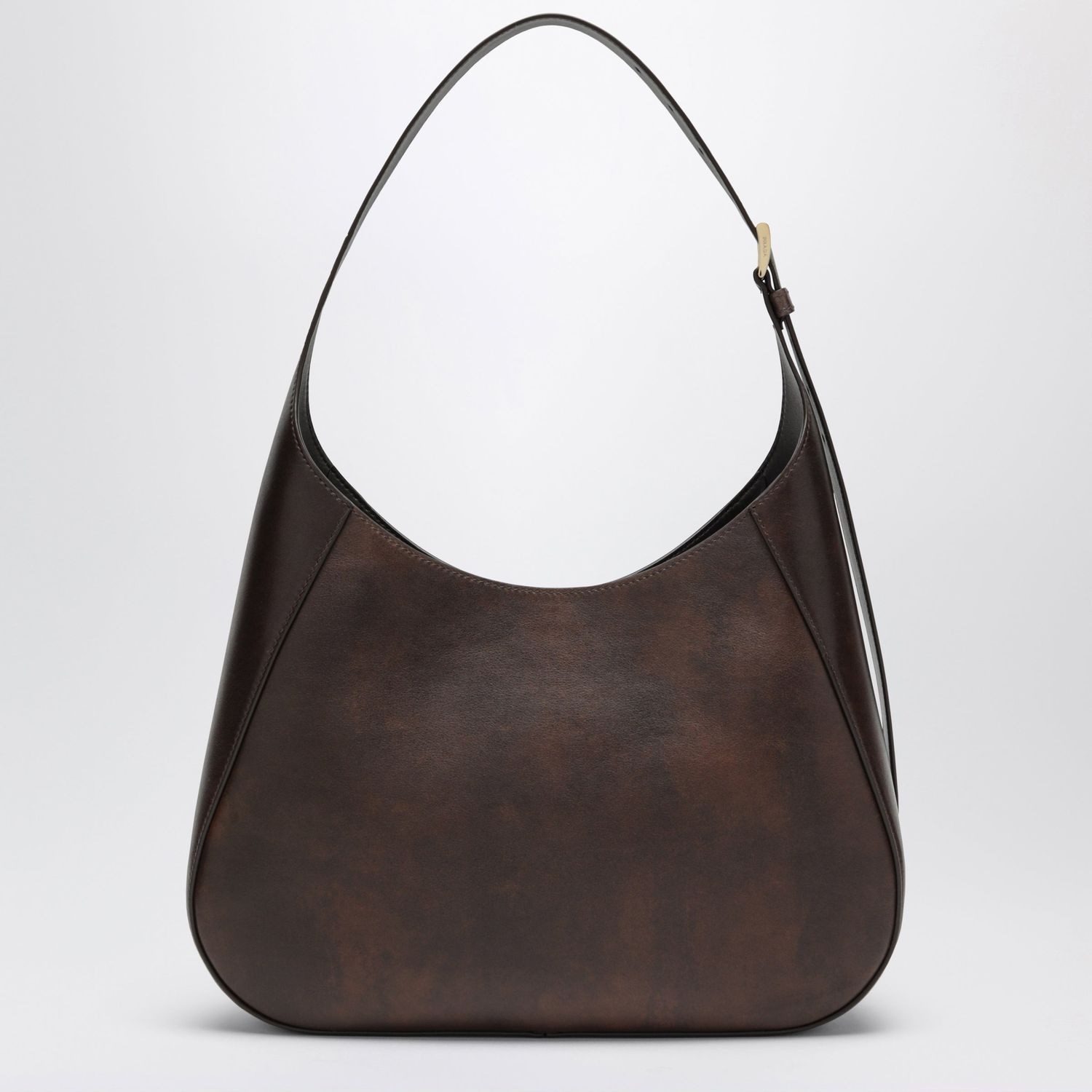 Prada Boogie Medium Brown Leather Hobo Bag