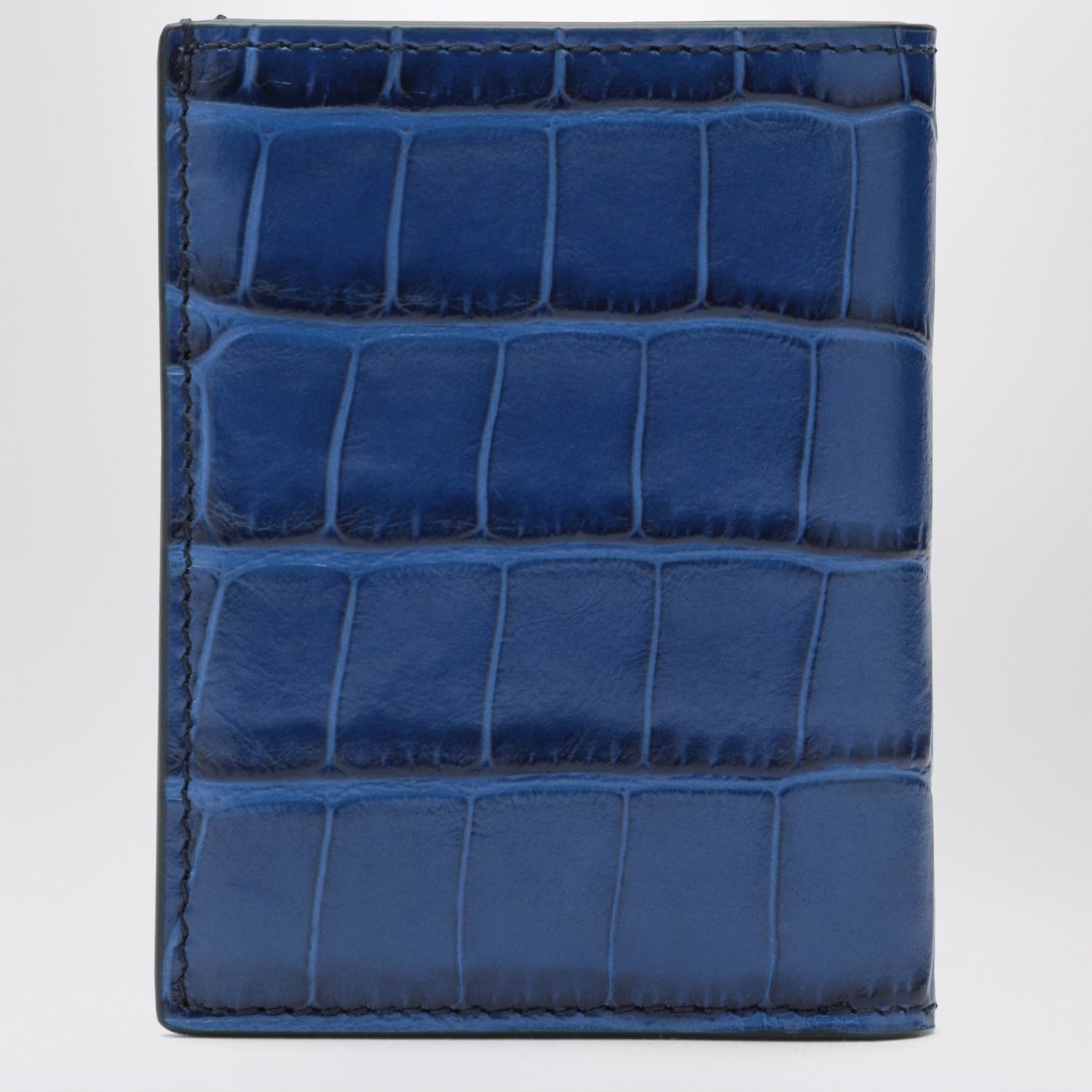 Tom Ford Bookstyle Card Holder In Glossy Crocodil