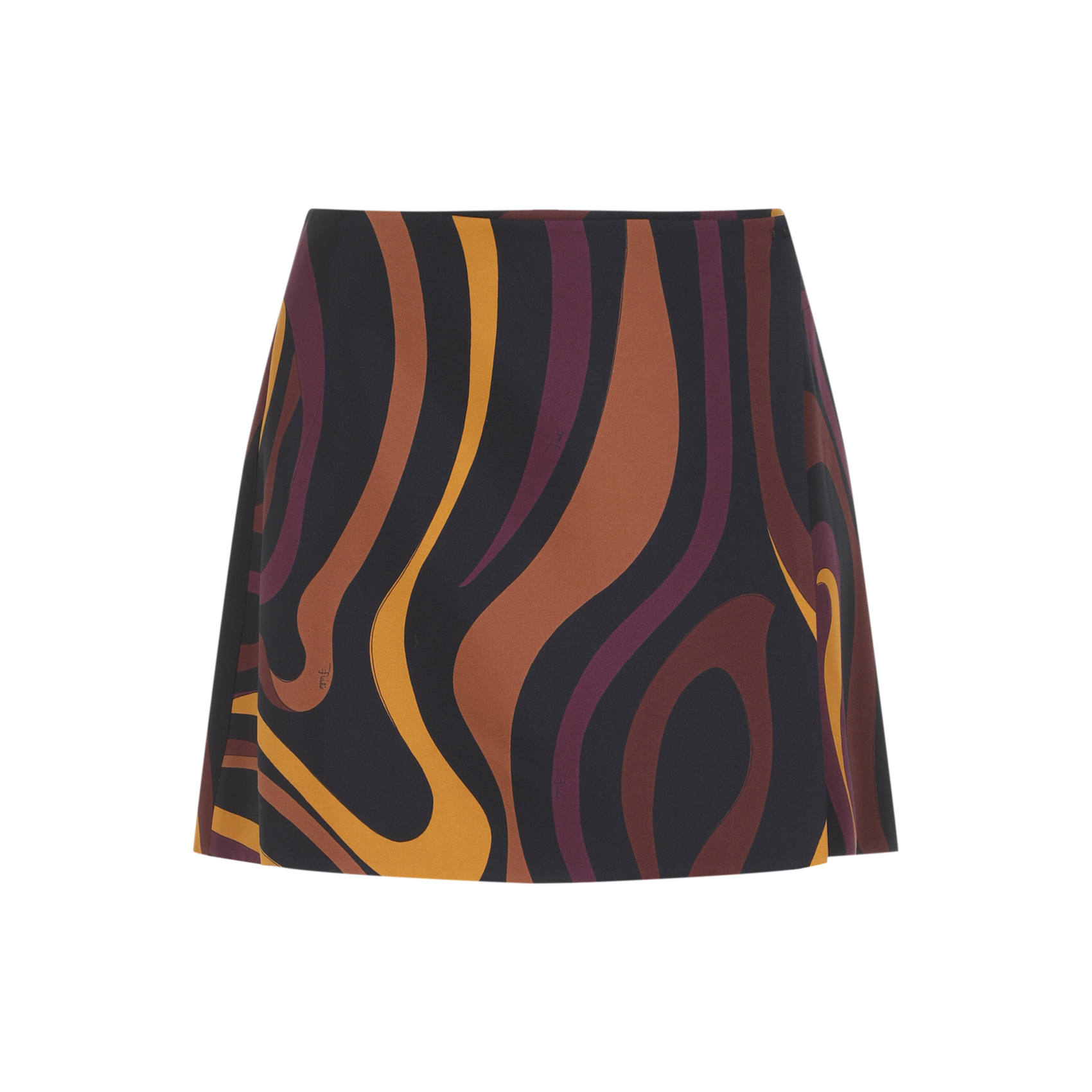 Emilio Pucci Bordeaux Gold Mini Skirt