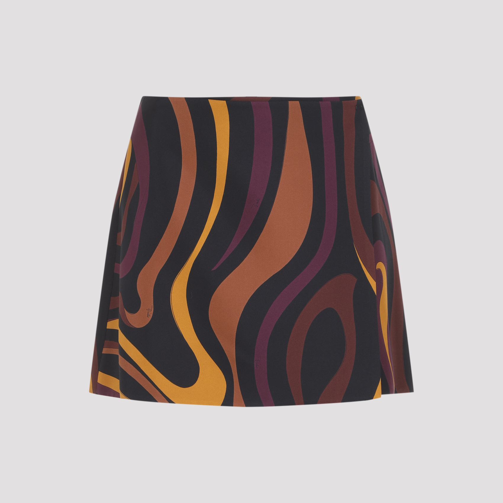 Emilio Pucci Bordeaux Gold Mini Skirt