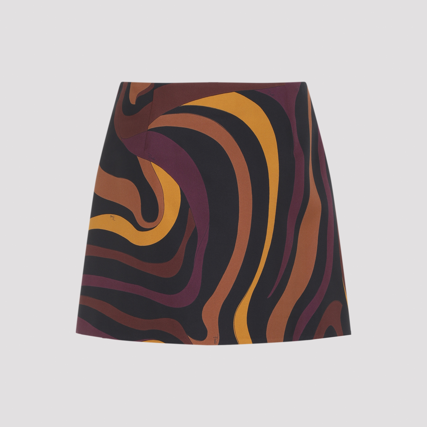 Emilio Pucci Bordeaux Gold Mini Skirt